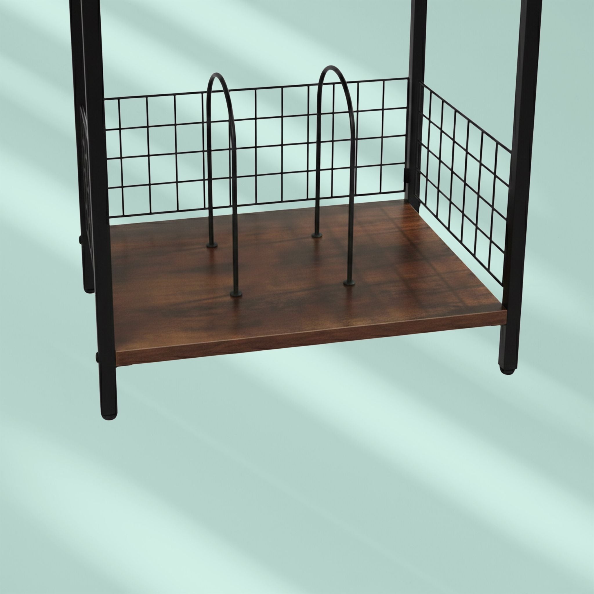 Plattenspieler Tisch Braun-Schwarz von Relaxdays