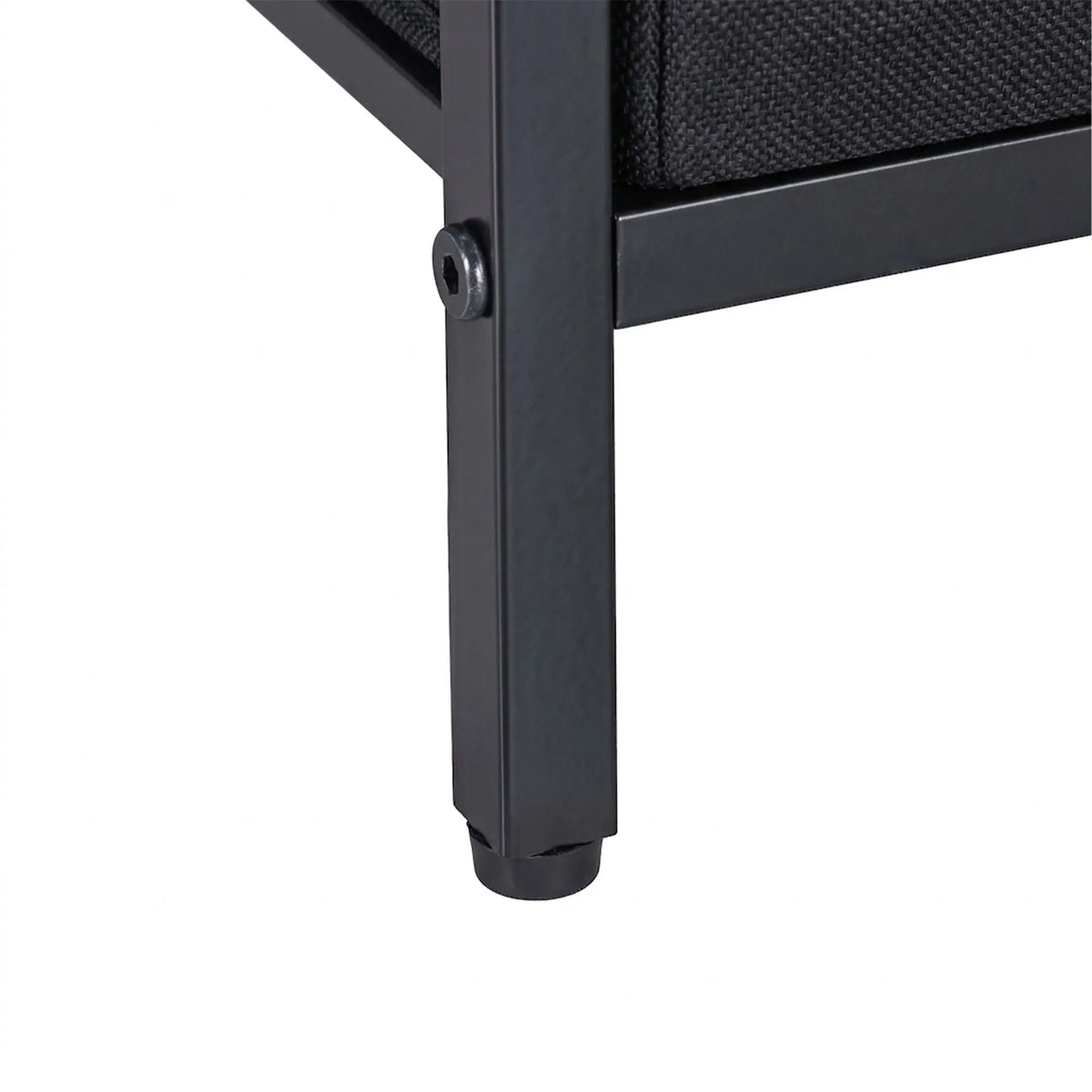 Beistelltisch mit LED & USB-Anschluss Schwarz von Relaxdays