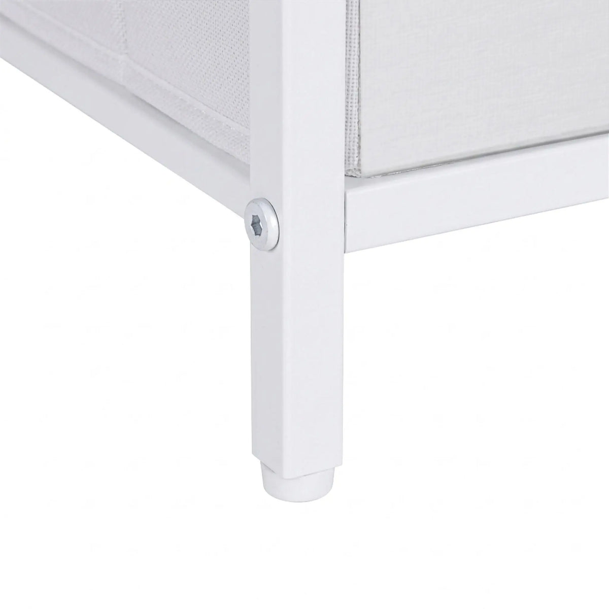 Beistelltisch mit LED & USB-Anschluss Weiss von Relaxdays