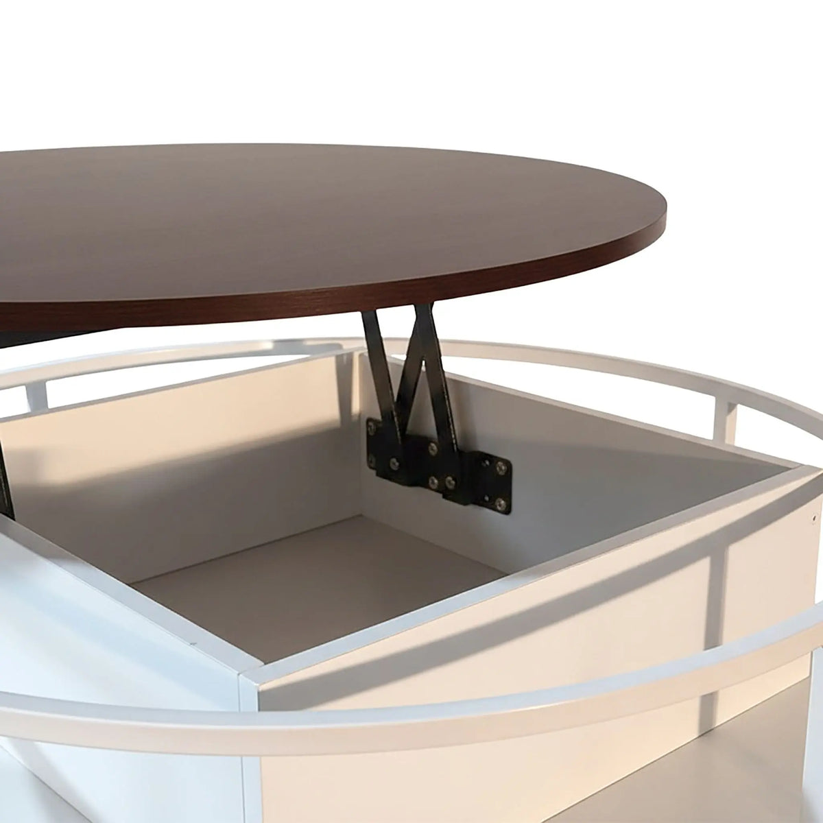 Couchtisch mit Hebeplatte & Stauraum Weiss-Braun von Relaxdays