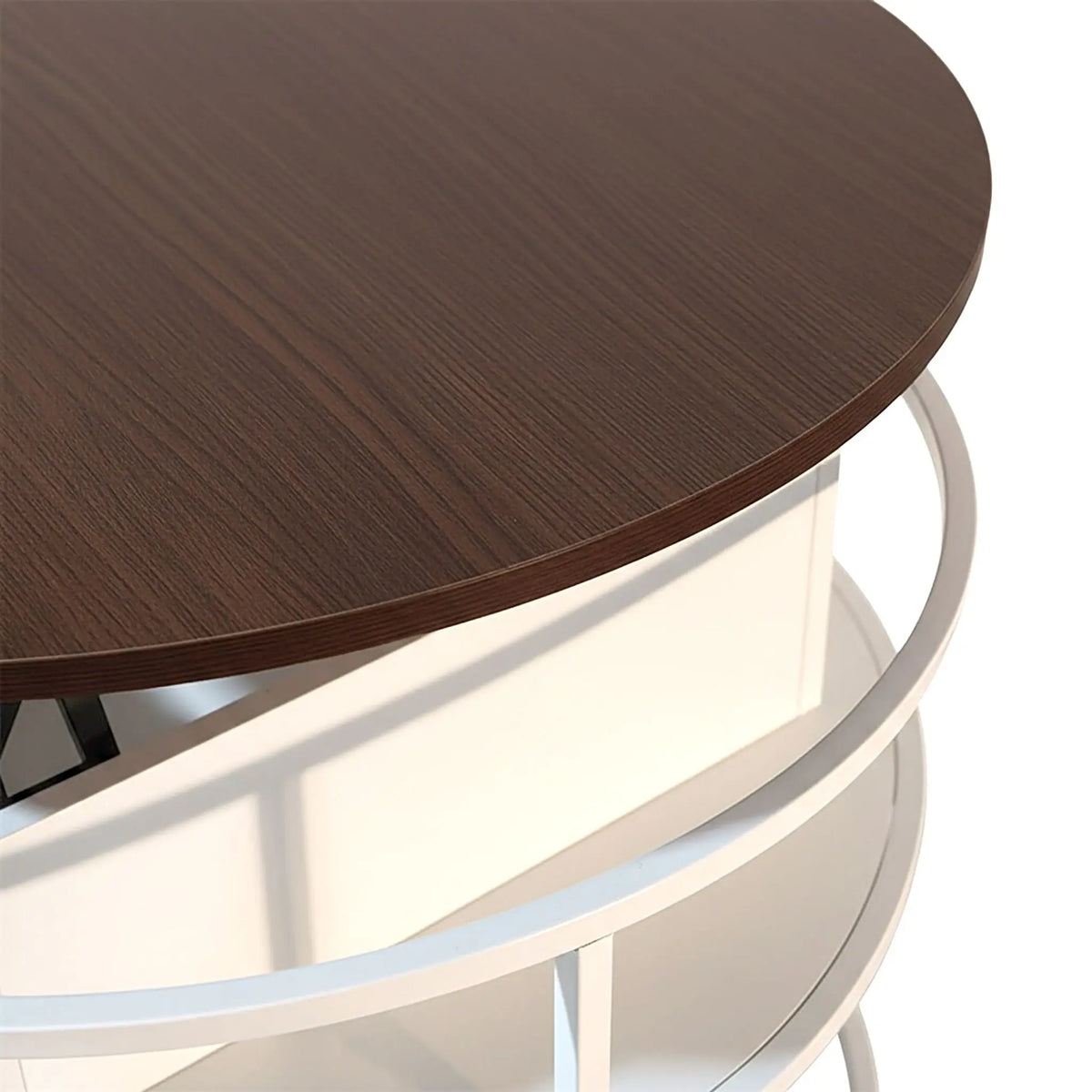 Couchtisch mit Hebeplatte & Stauraum Weiss-Braun von Relaxdays