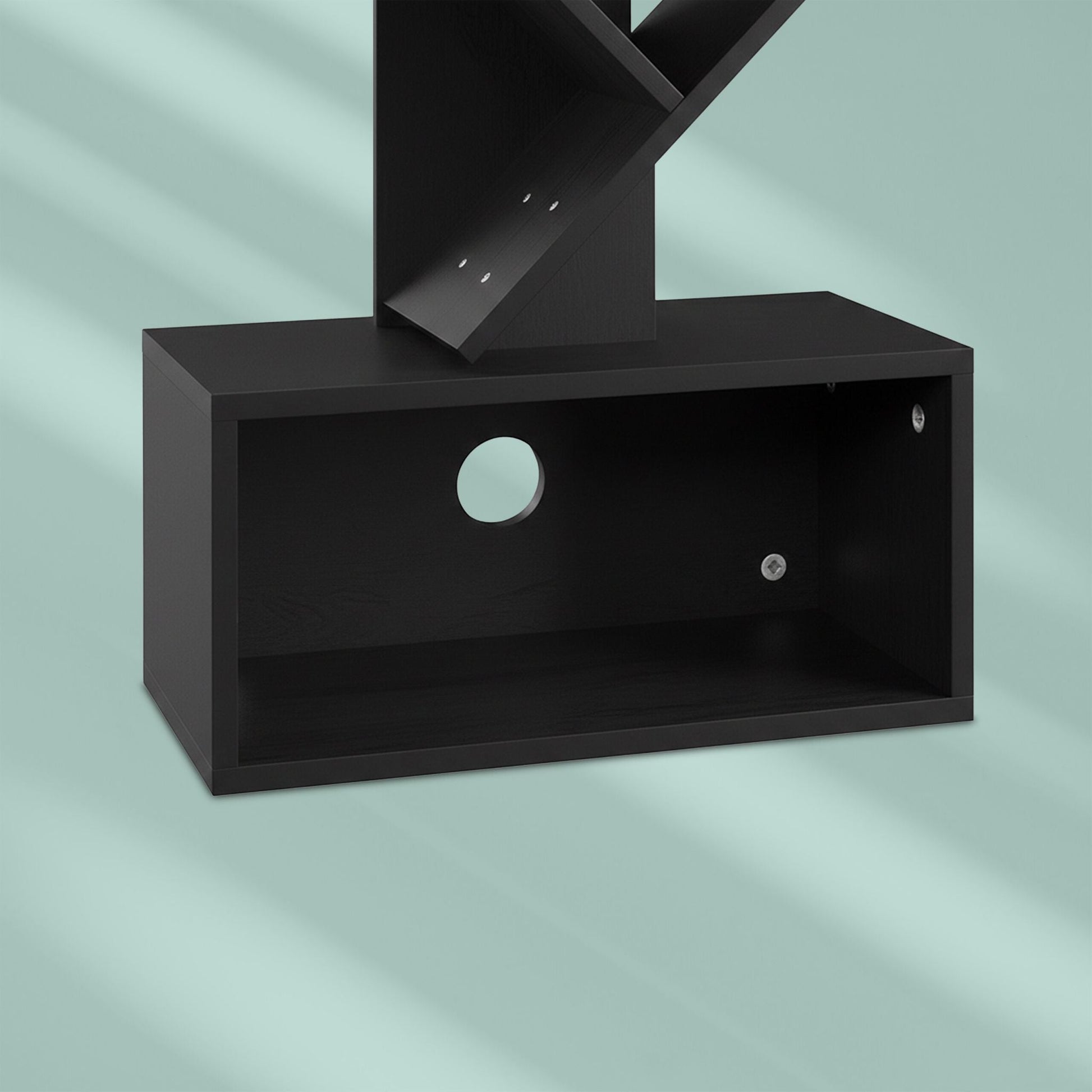 Bücherregal 6 Ebenen Baum-Design Schwarz von Relaxdays