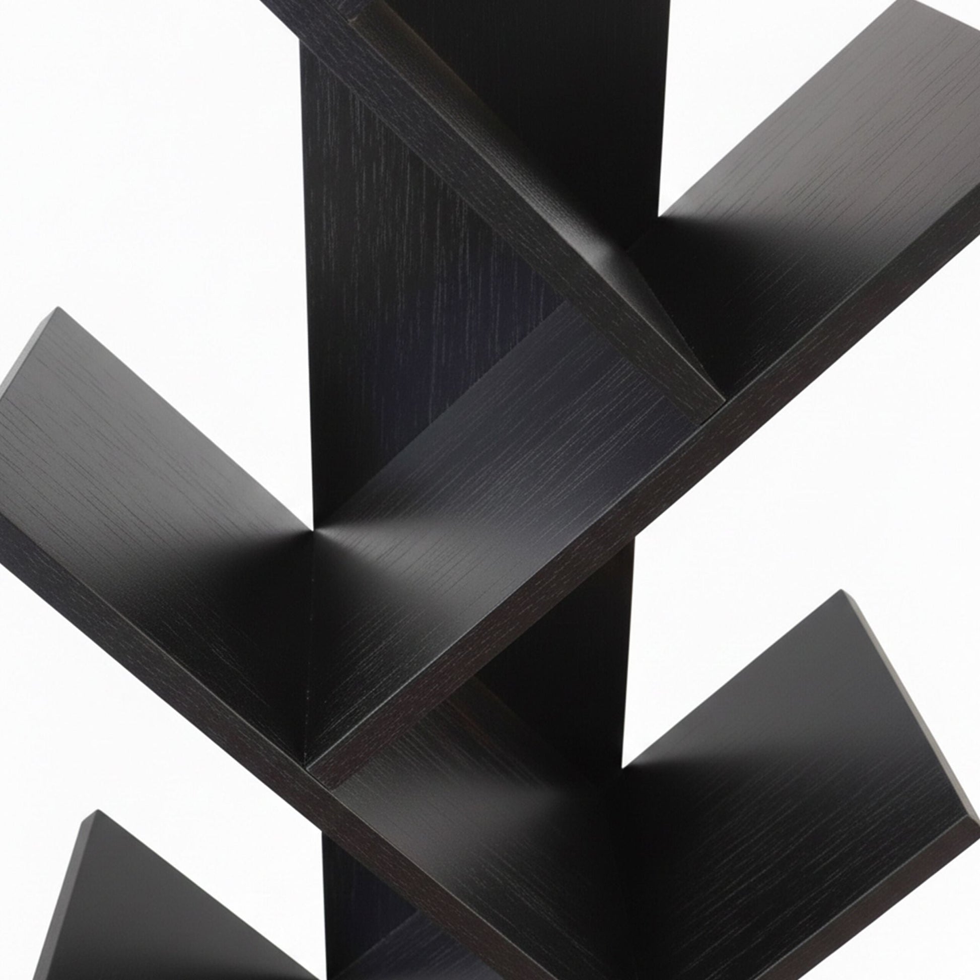 Bücherregal 6 Ebenen Baum-Design Schwarz von Relaxdays