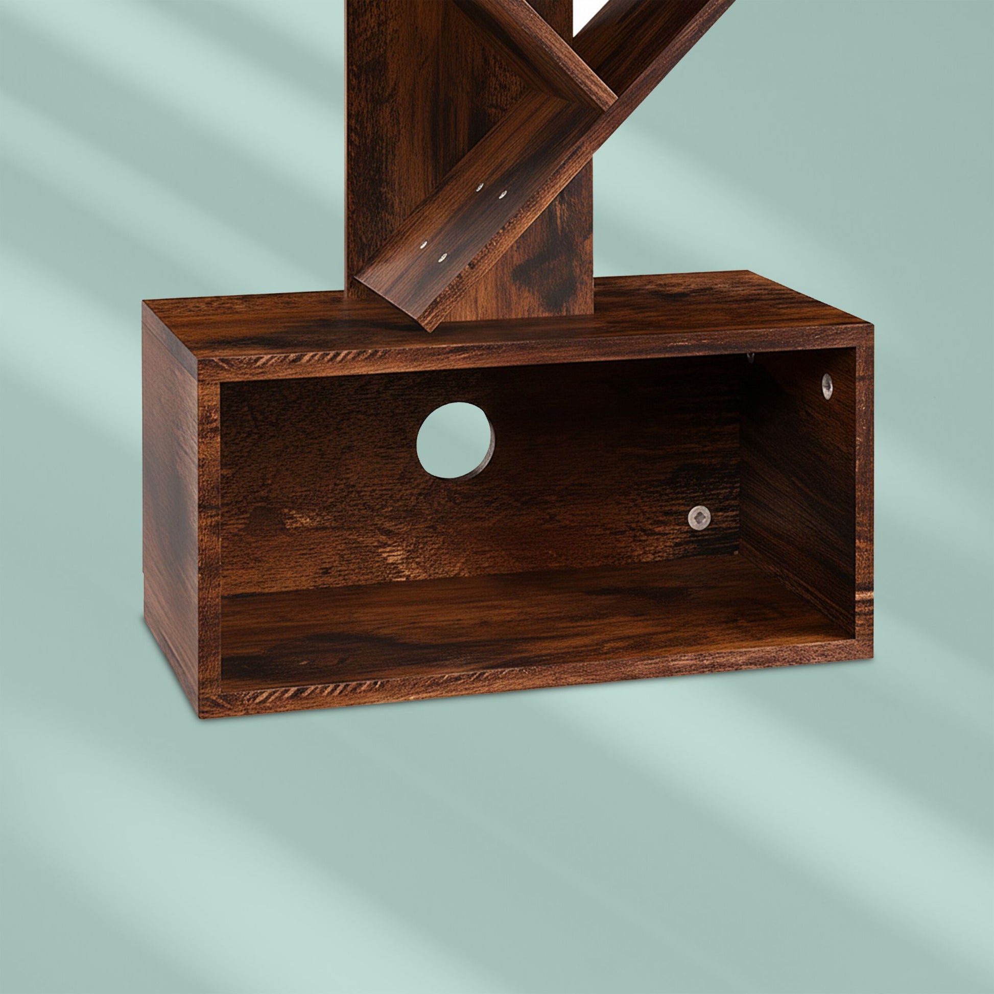 Bücherregal 6 Ebenen Baum-Design Braun von Relaxdays
