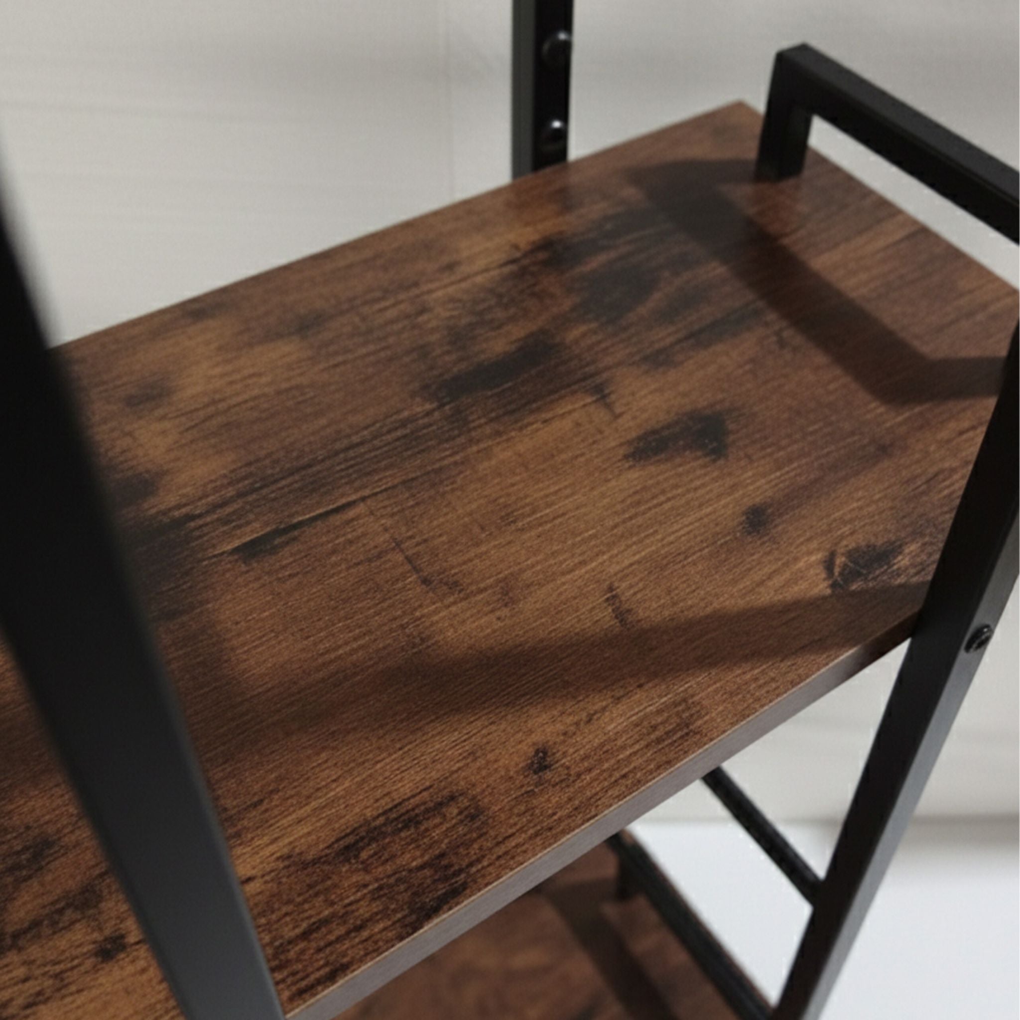 Standregal mit 5 Ebenen Braun-Schwarz von Relaxdays