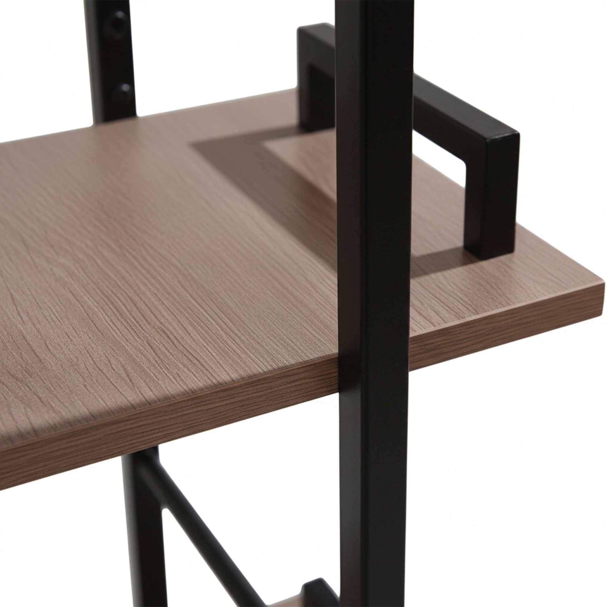 Standregal mit 5 Ebenen Schwarz-Grau von Relaxdays