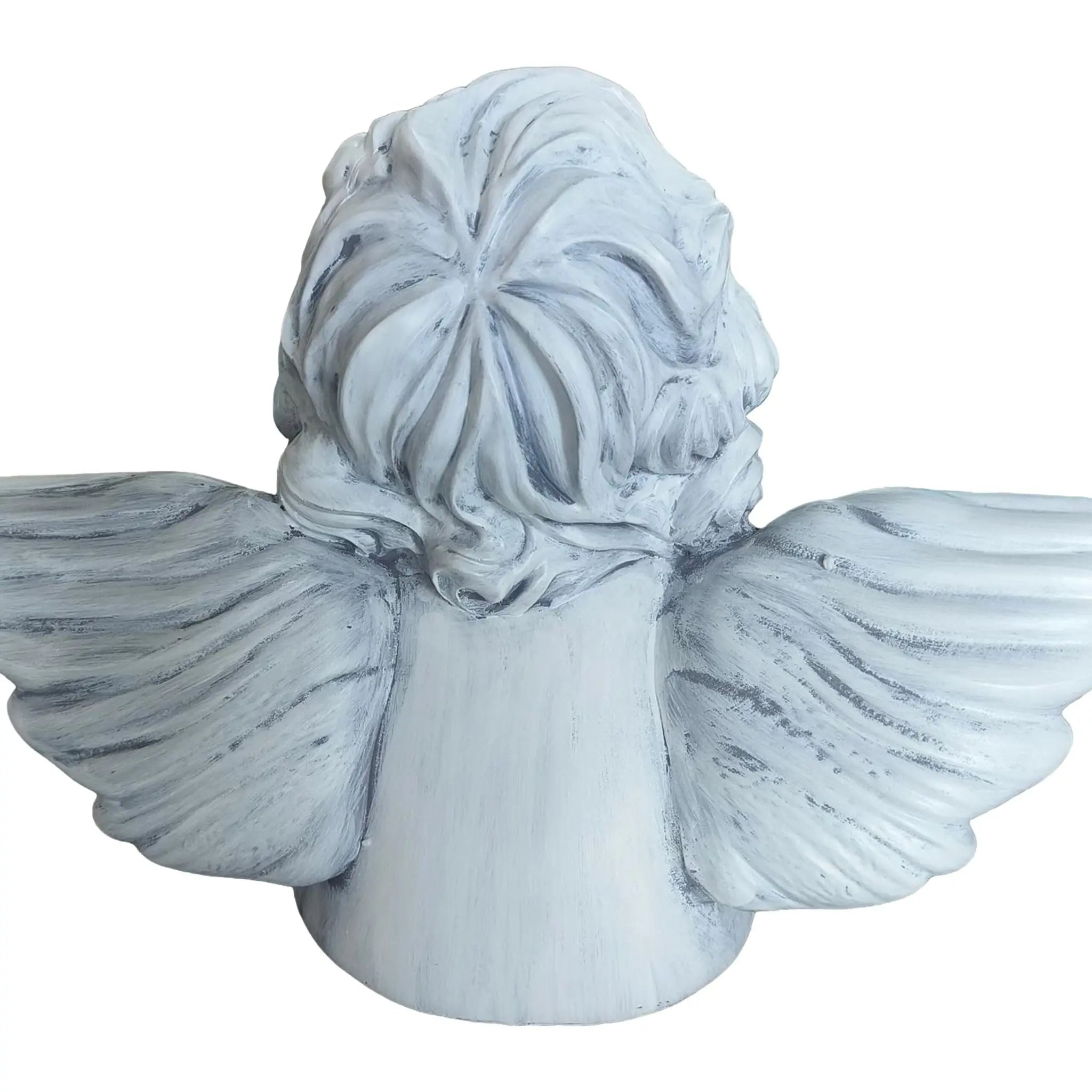 Liegender Grabengel 31cm Grau von Relaxdays