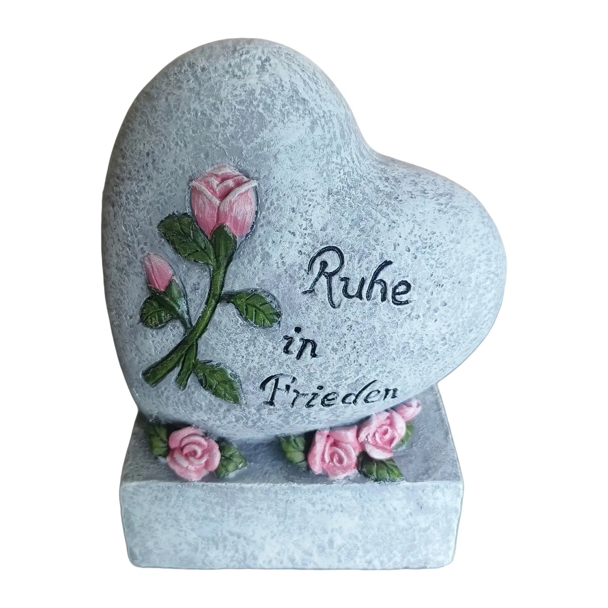 Grabschmuck Herz mit Spruch Grau von Relaxdays