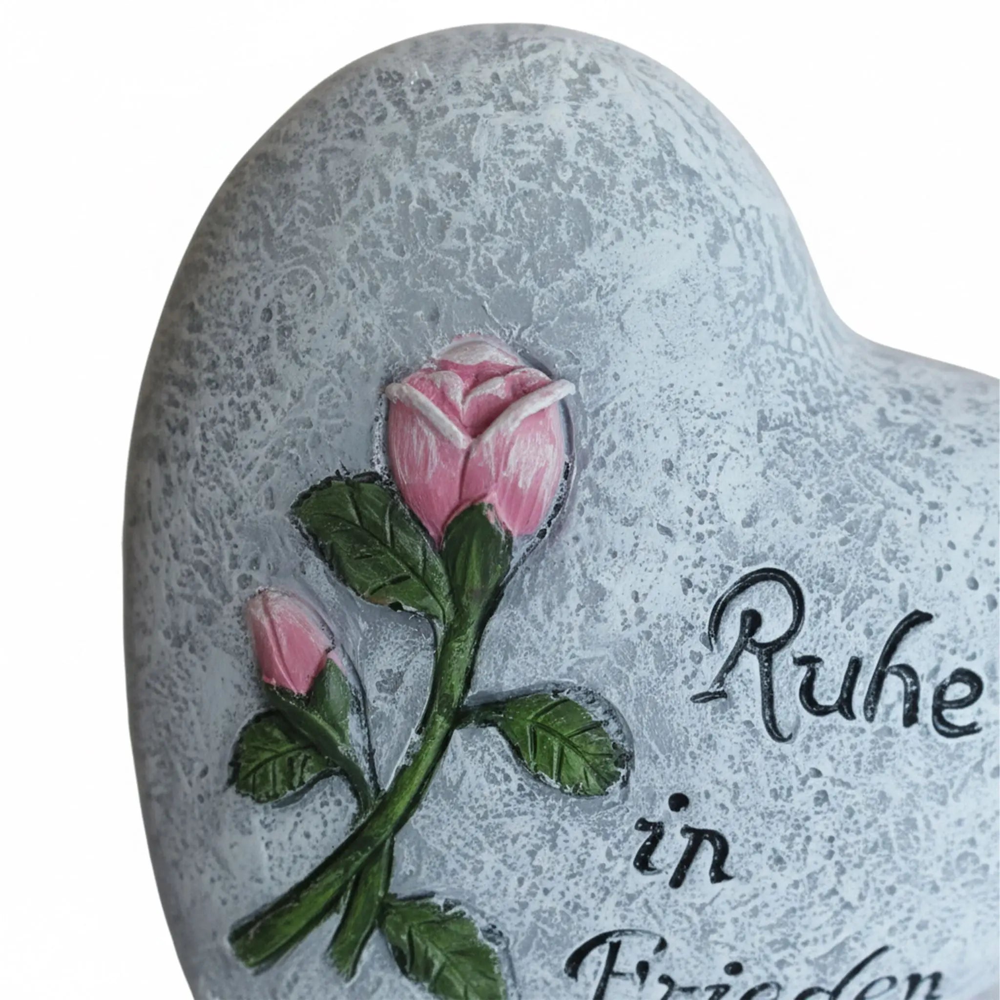 Grabschmuck Herz mit Spruch Grau von Relaxdays