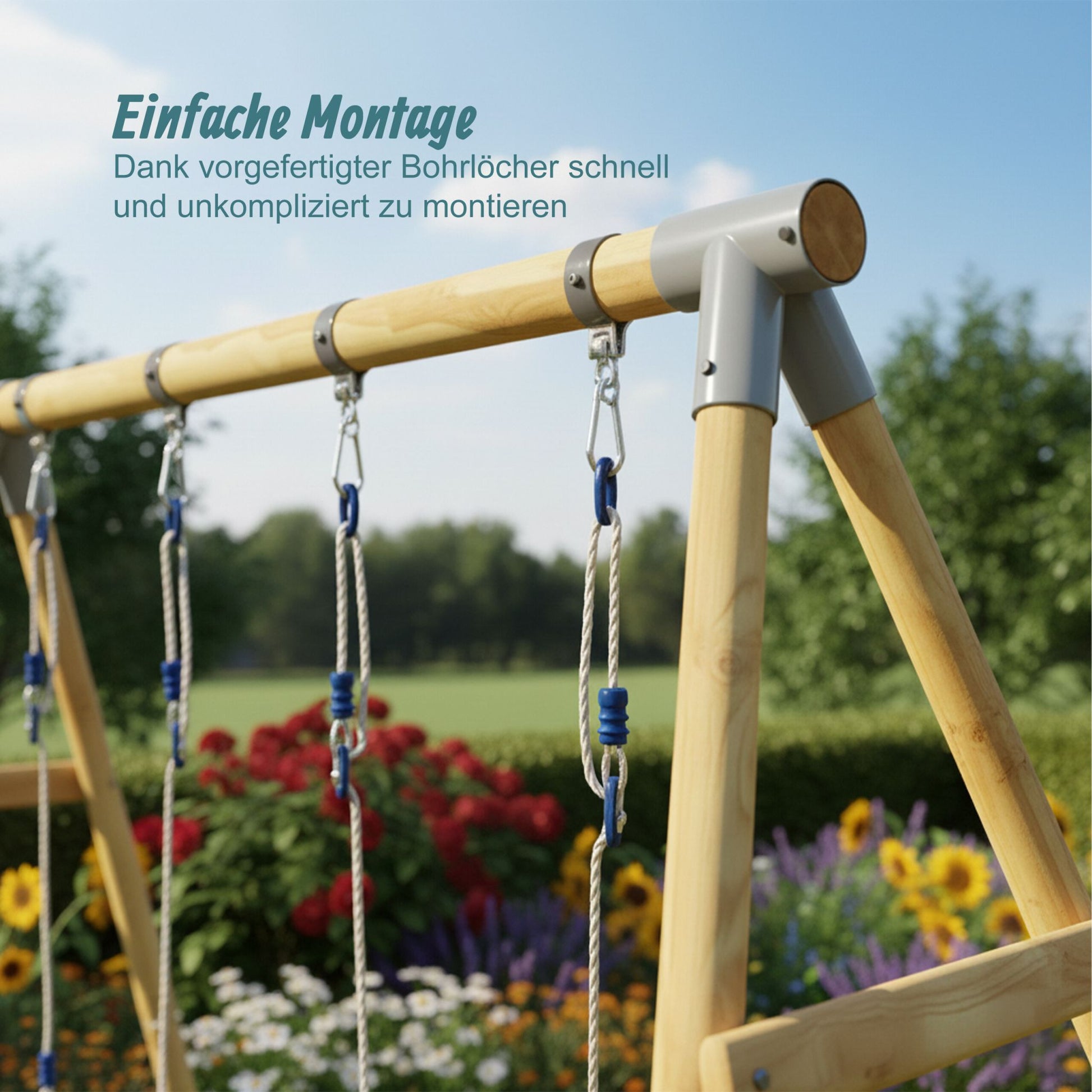 Schaukelverbinder A-Form rund Grau von Relaxdays