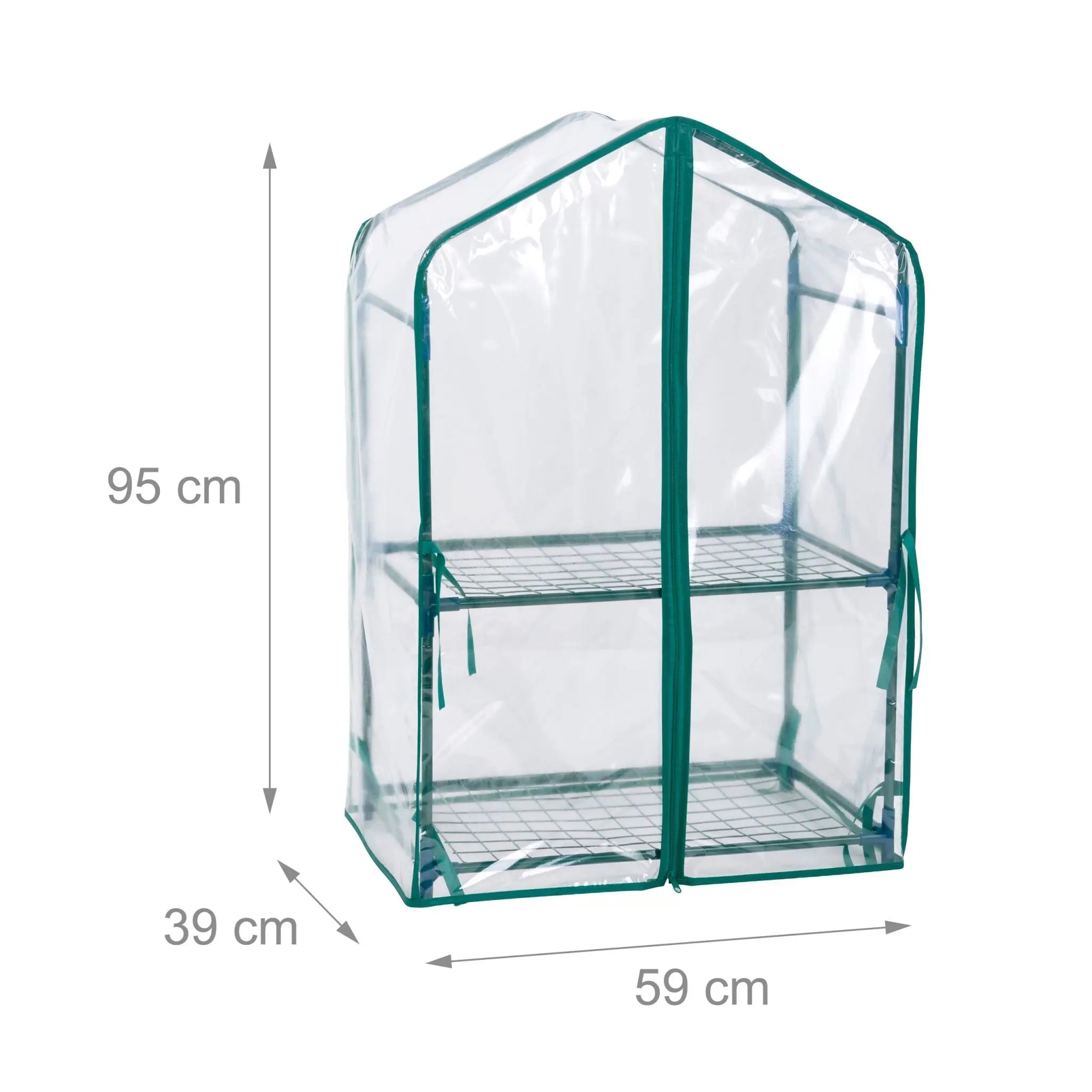 Balkon Gewächshaus mit PVC-Folie Dunkelgrün-Transparent von Relaxdays
