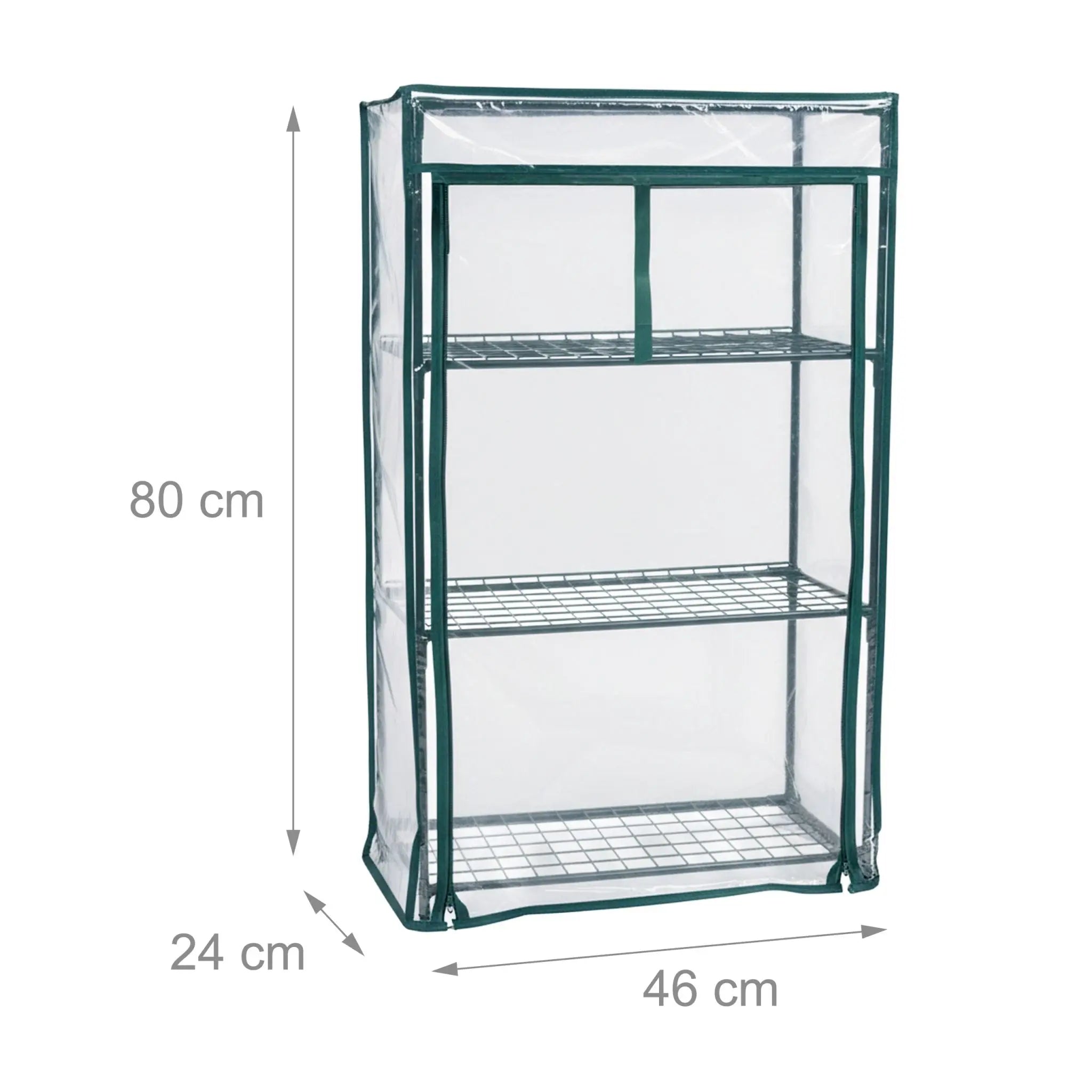Balkon Gewächshaus mit PVC-Folie Dunkelgrün-Transparent von Relaxdays