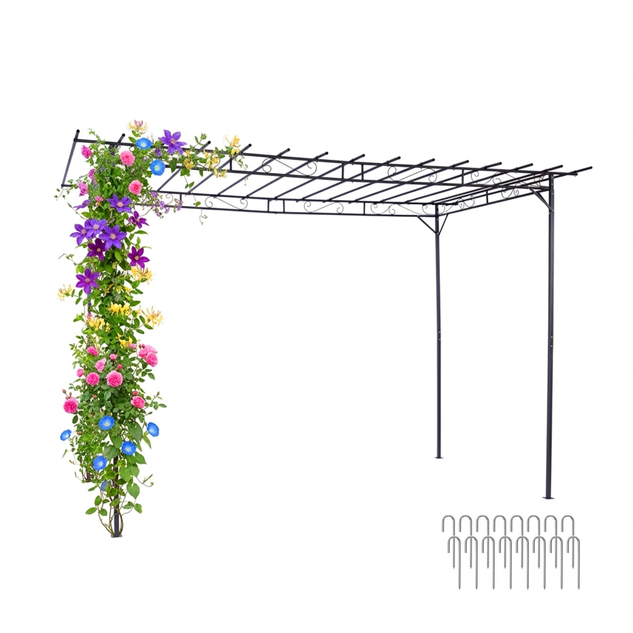 Pergola Metall Schwarz von Relaxdays