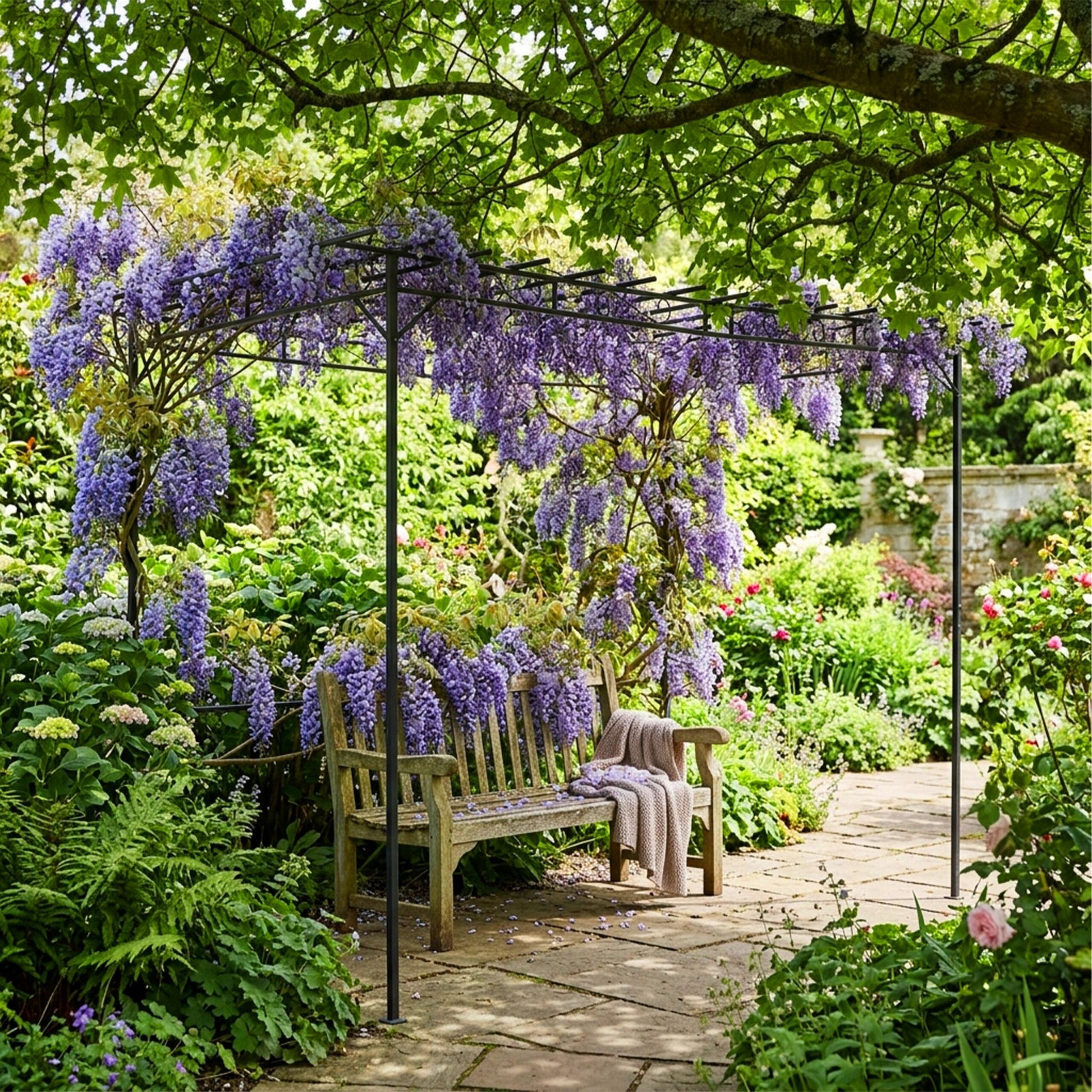 Pergola Metall Schwarz von Relaxdays