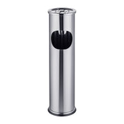 Standaschenbecher mit Mülleimer 8L Silber von Relaxdays