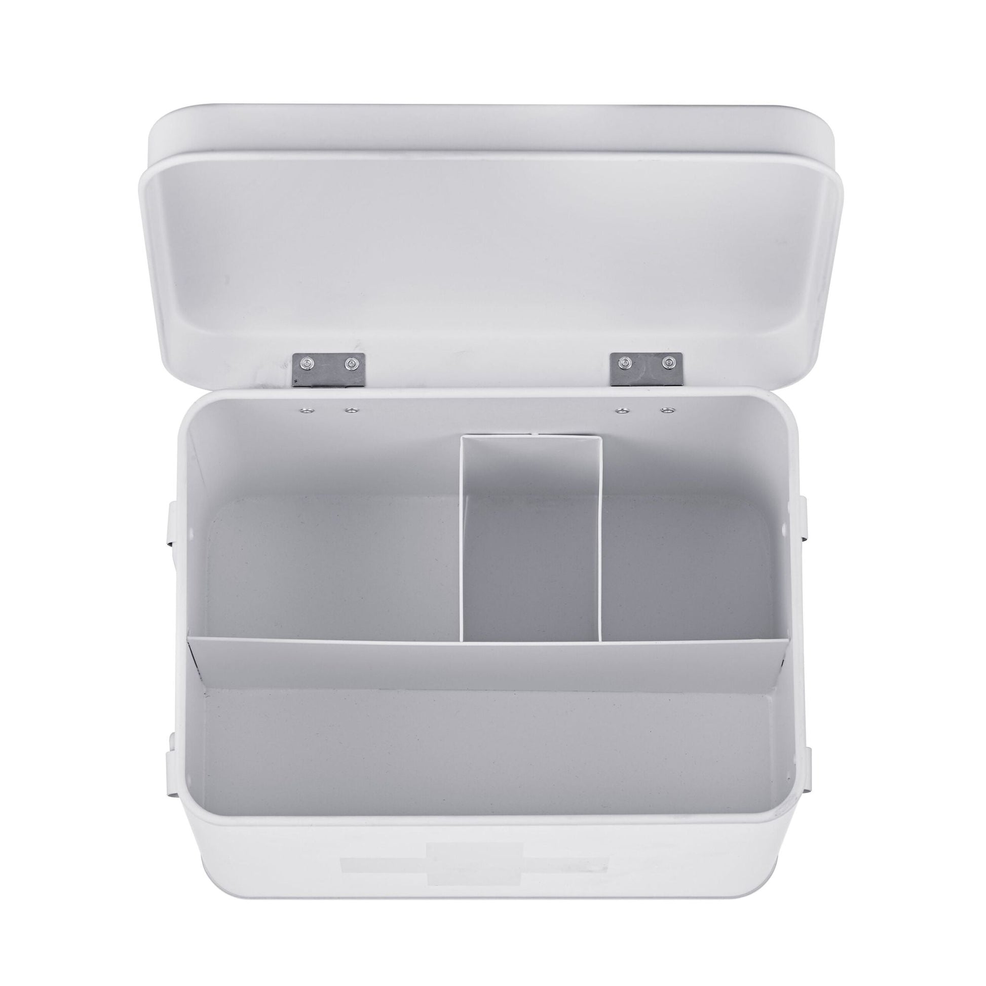 Medizinbox Metall Anthrazit-Weiss von Relaxdays