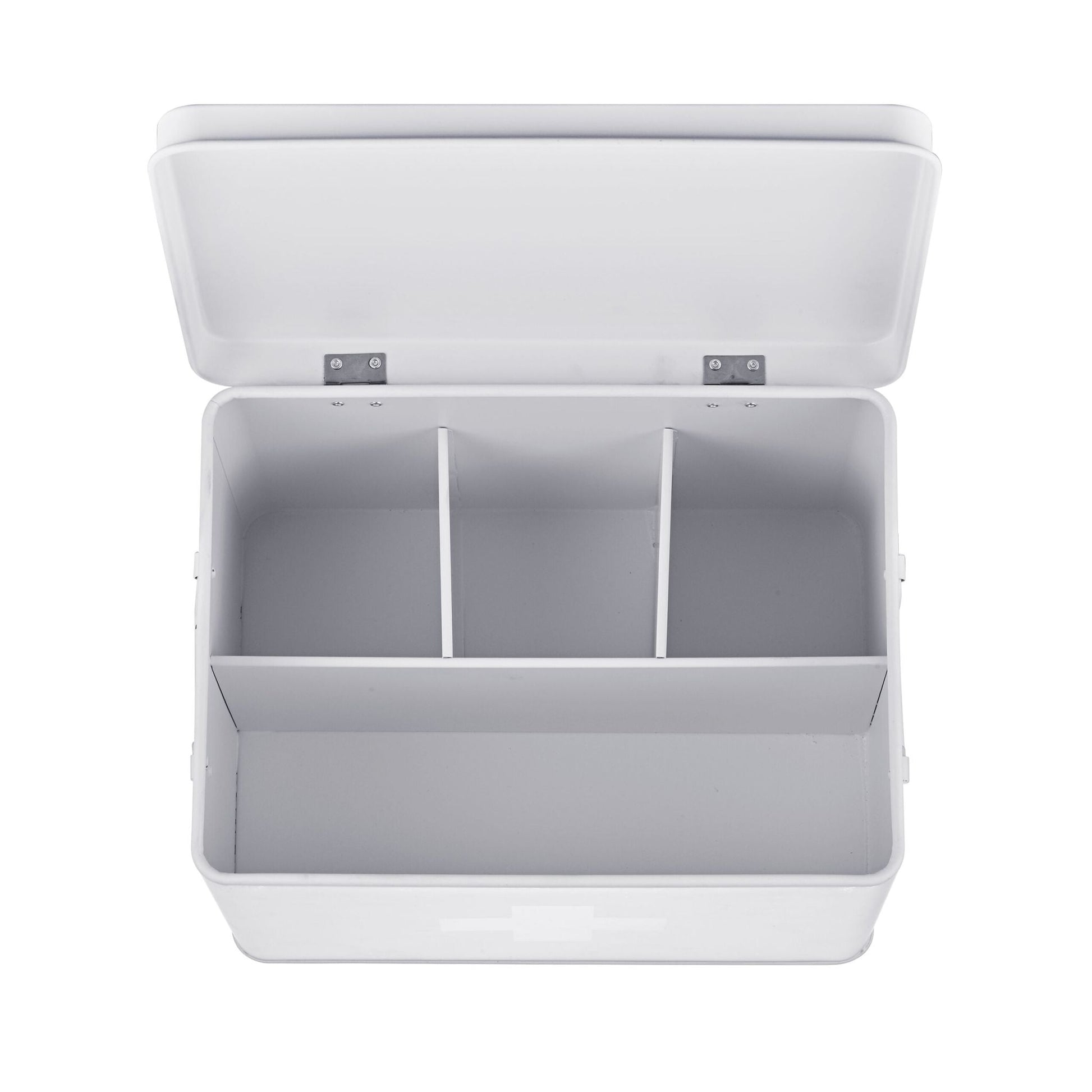 Medizinbox Metall Anthrazit-Weiss von Relaxdays