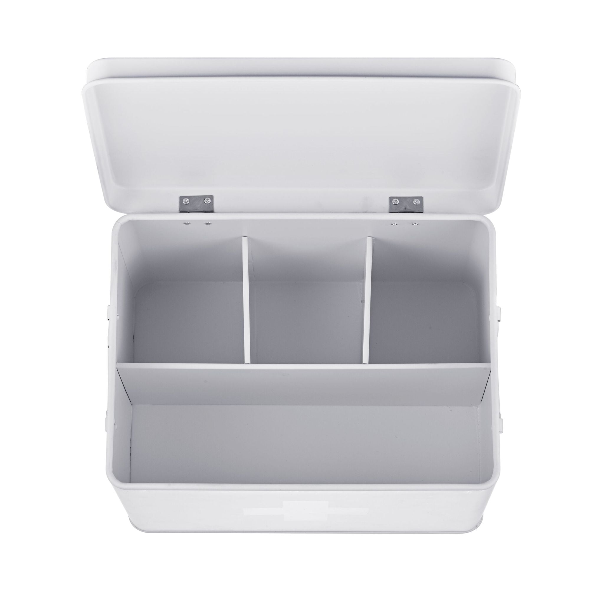 Medizinbox Metall Anthrazit-Weiss von Relaxdays
