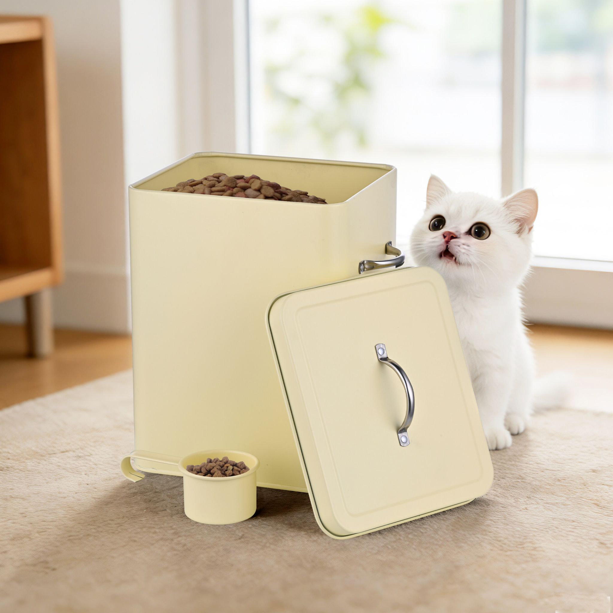 Waschmittelbox Metall 6 Liter Beige