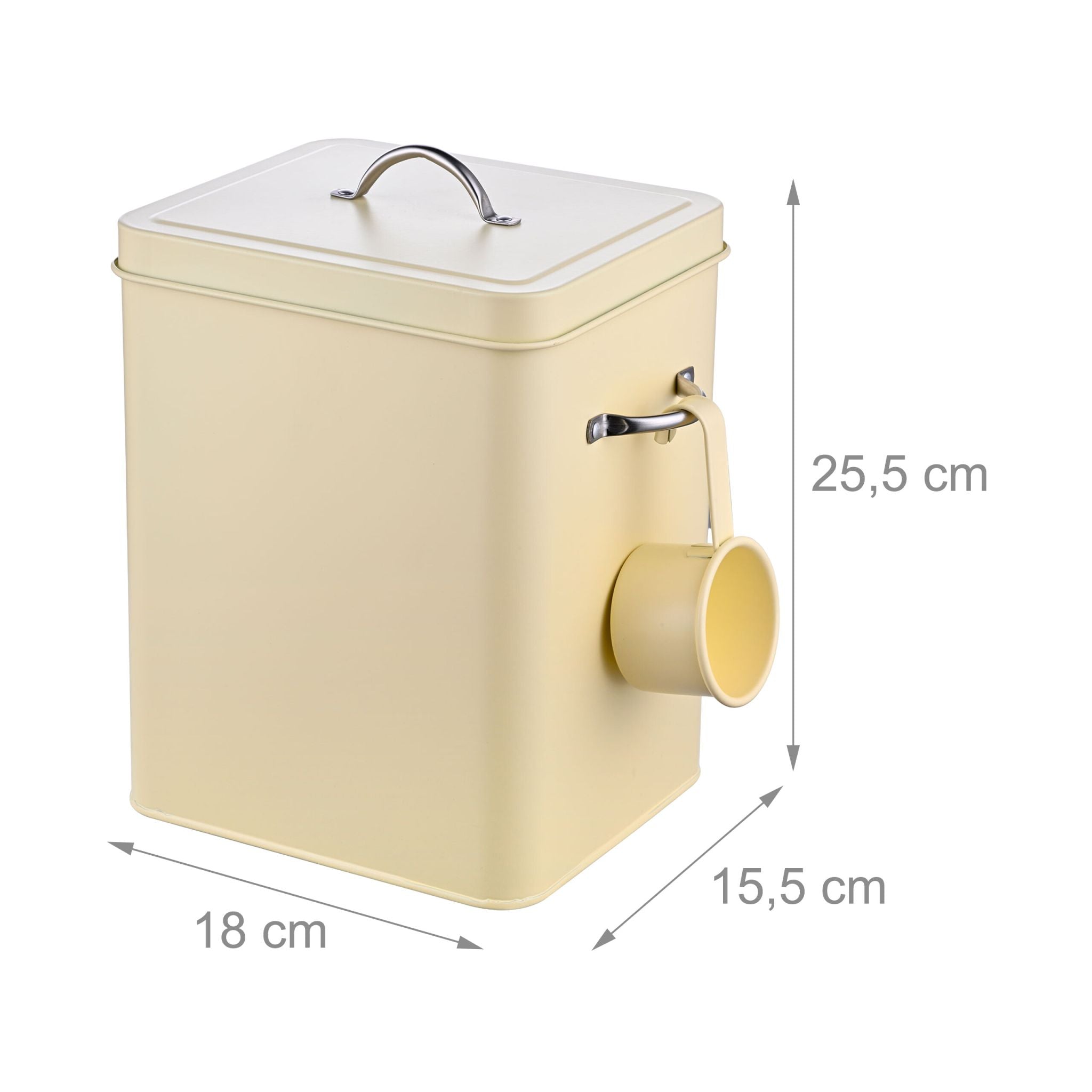 Waschmittelbox Metall 6 Liter Beige