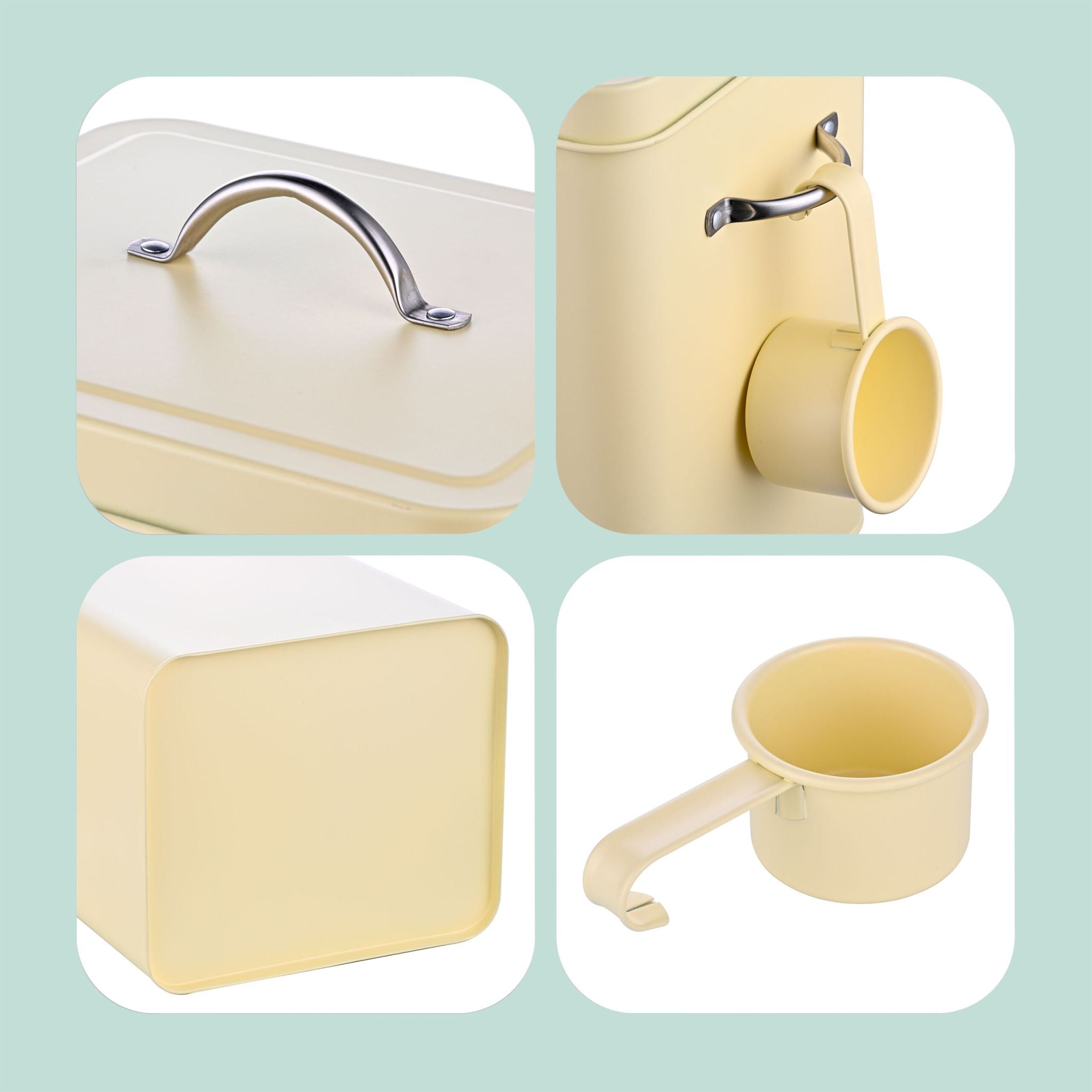 Waschmittelbox Metall 6 Liter Beige