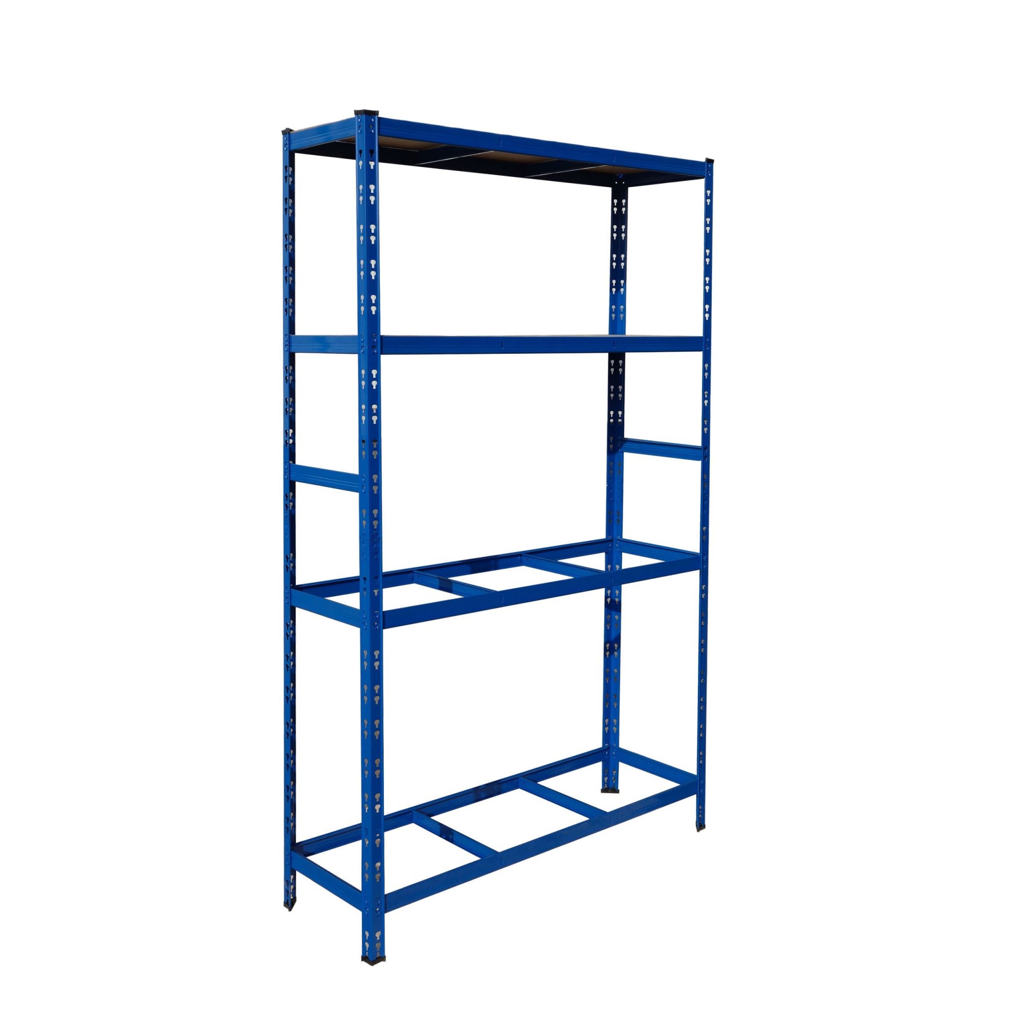 Reifenregal mit 2 Ablagen Blau von Relaxdays