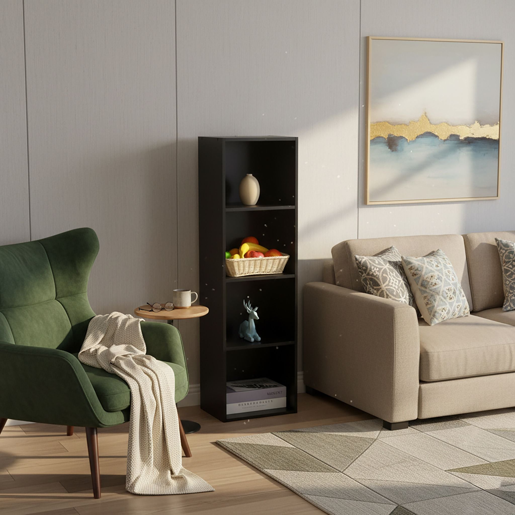 Bücherregal Würfelform Schwarz von Relaxdays