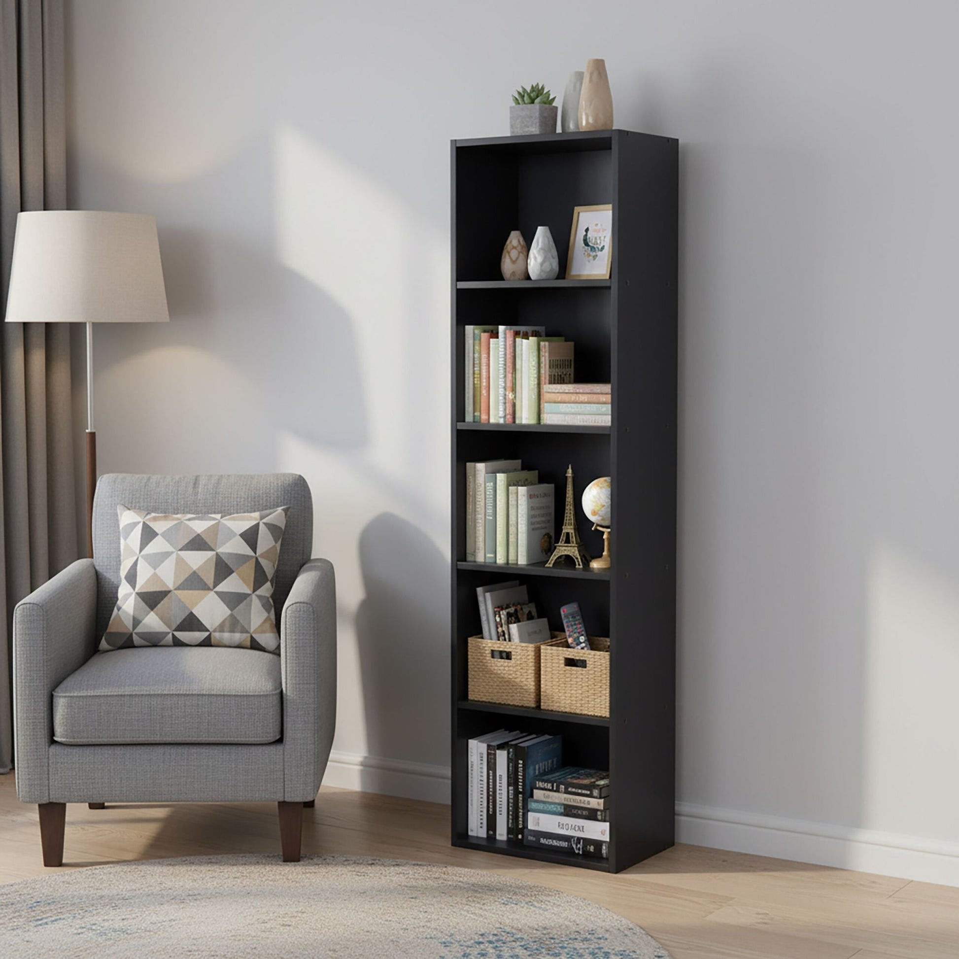 Bücherregal Würfelform Schwarz von Relaxdays