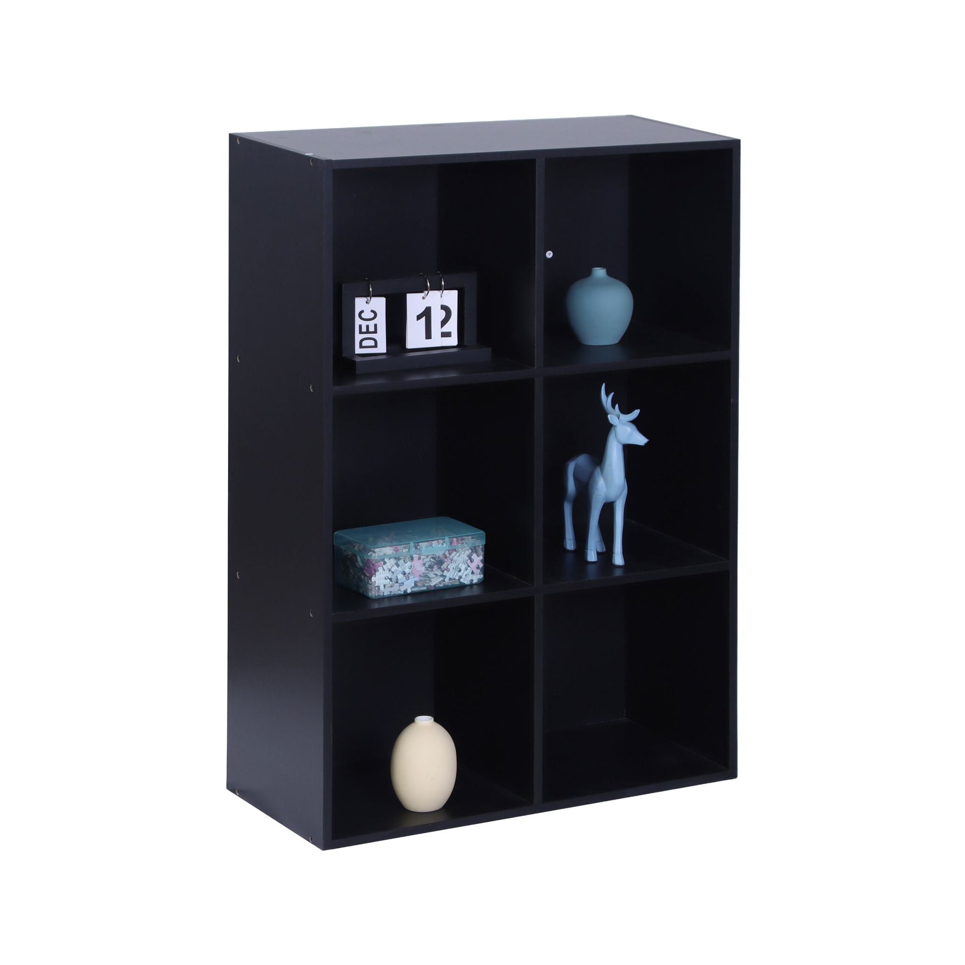 Bücherregal Würfelform Schwarz von Relaxdays