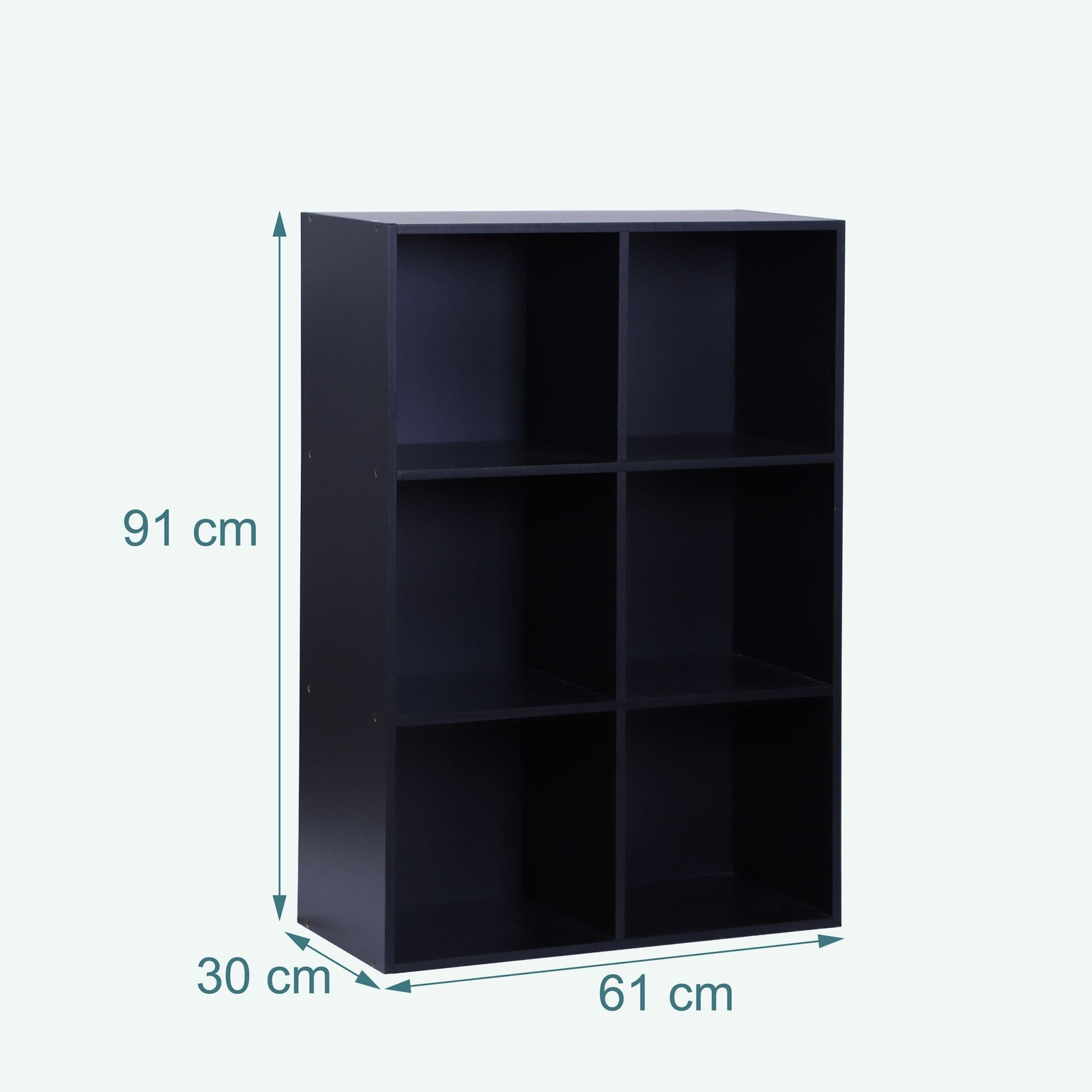Bücherregal Würfelform Schwarz von Relaxdays