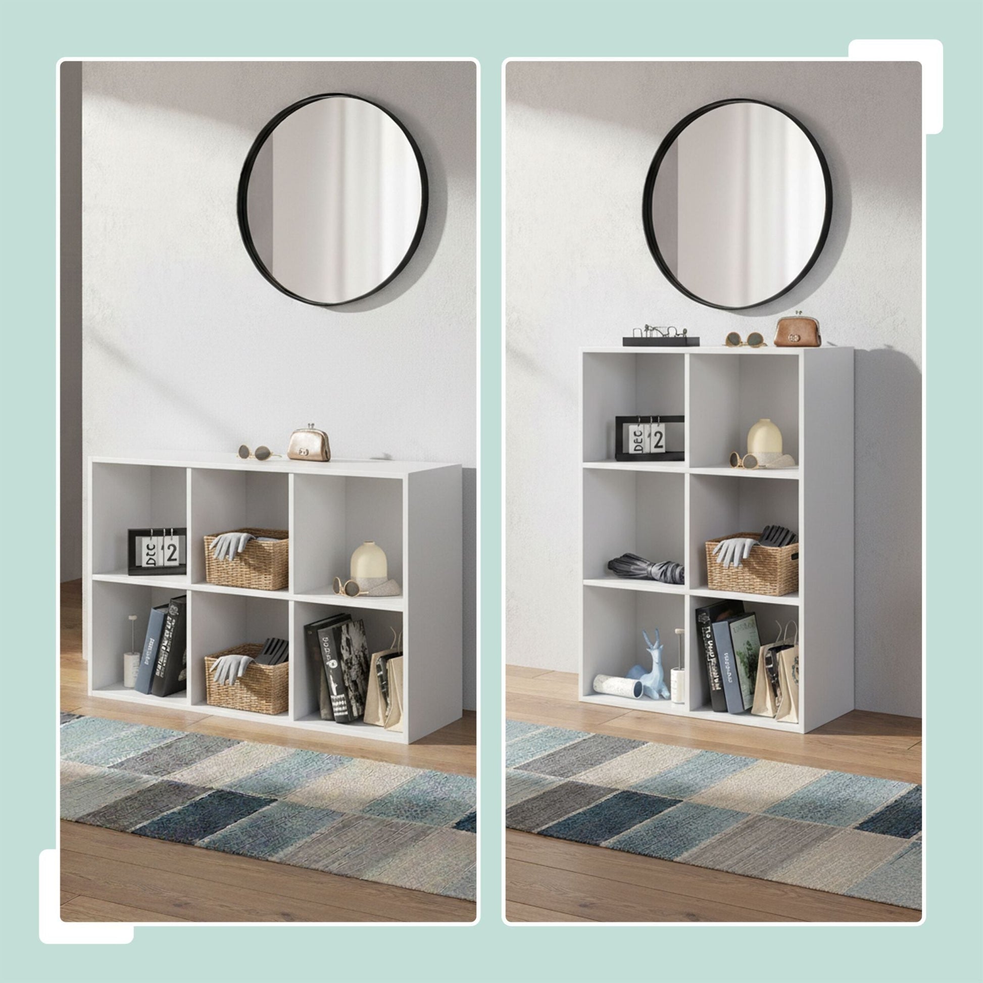 Bücherregal Würfelform Weiss von Relaxdays
