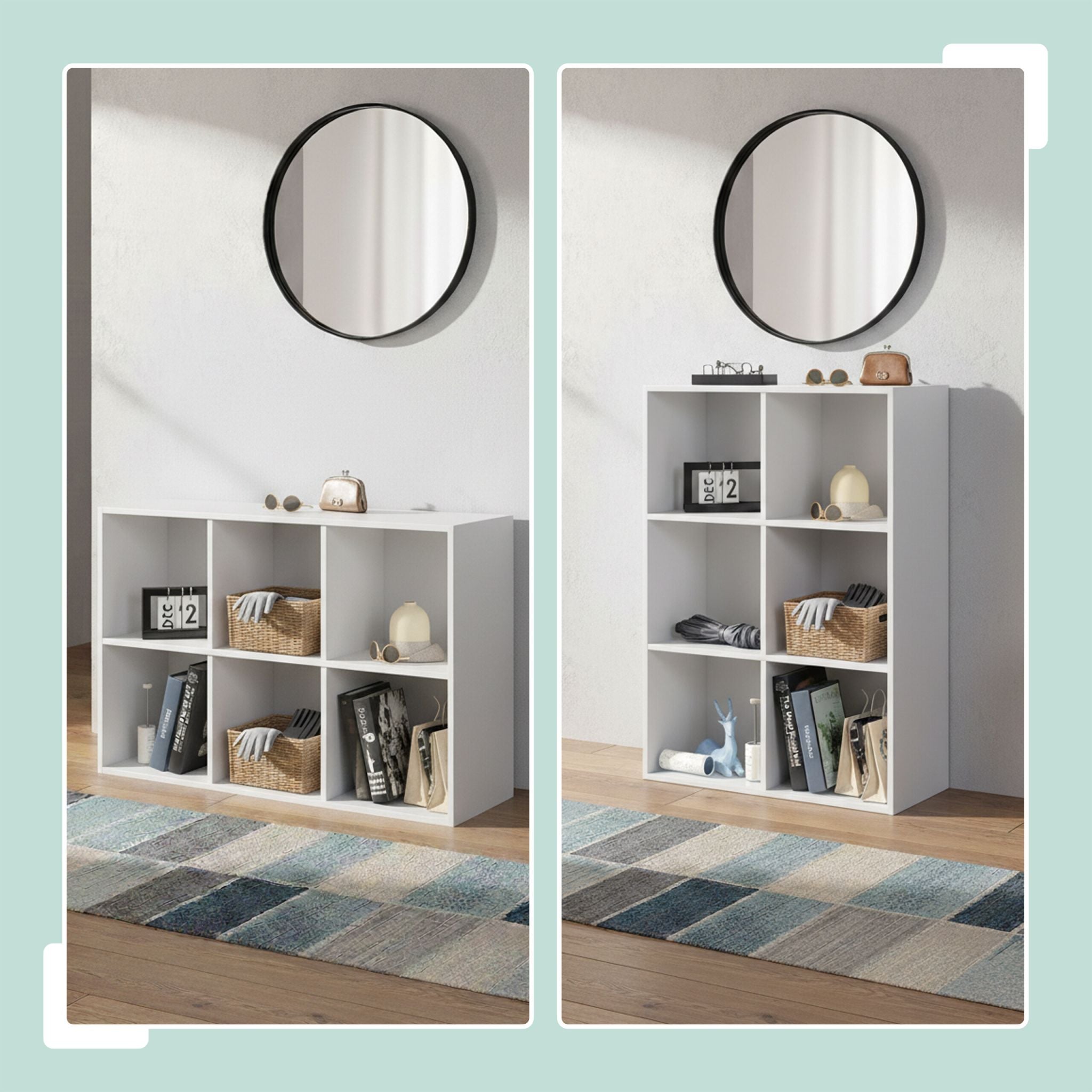 Bücherregal Würfelform Weiss von Relaxdays