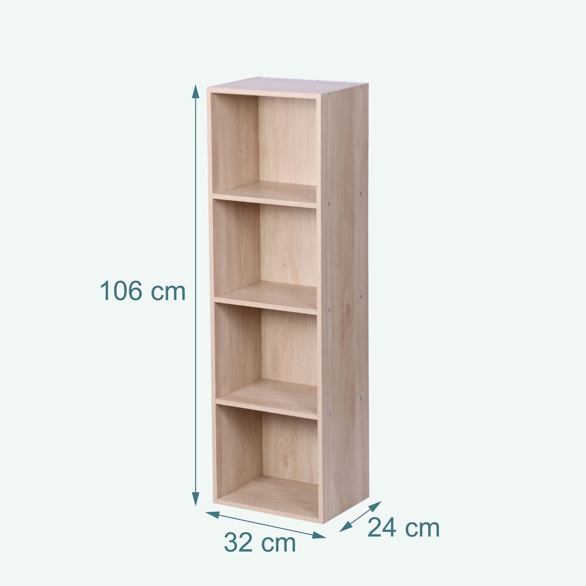 Bücherregal Würfelform Hellbraun von Relaxdays