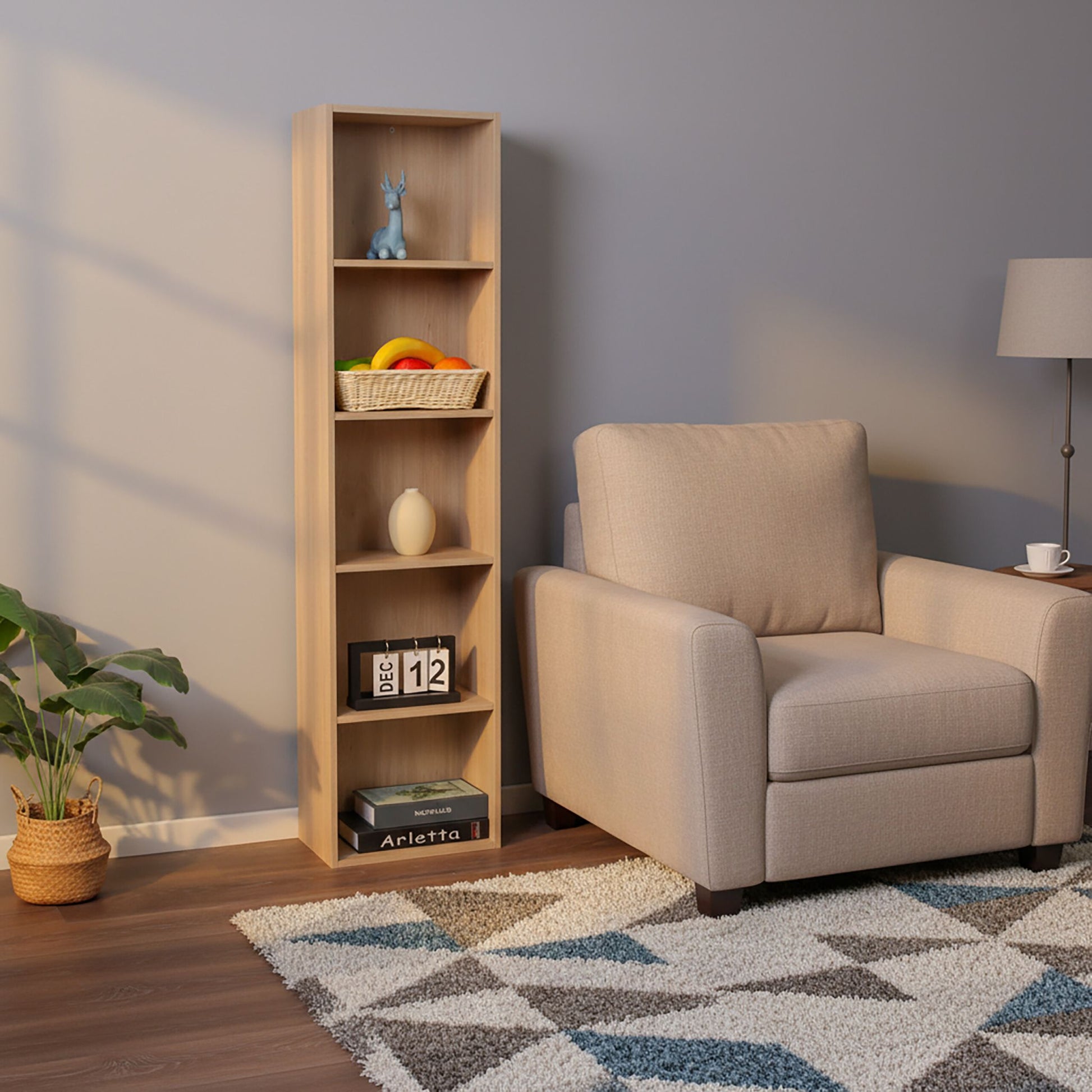 Bücherregal Würfelform Hellbraun von Relaxdays