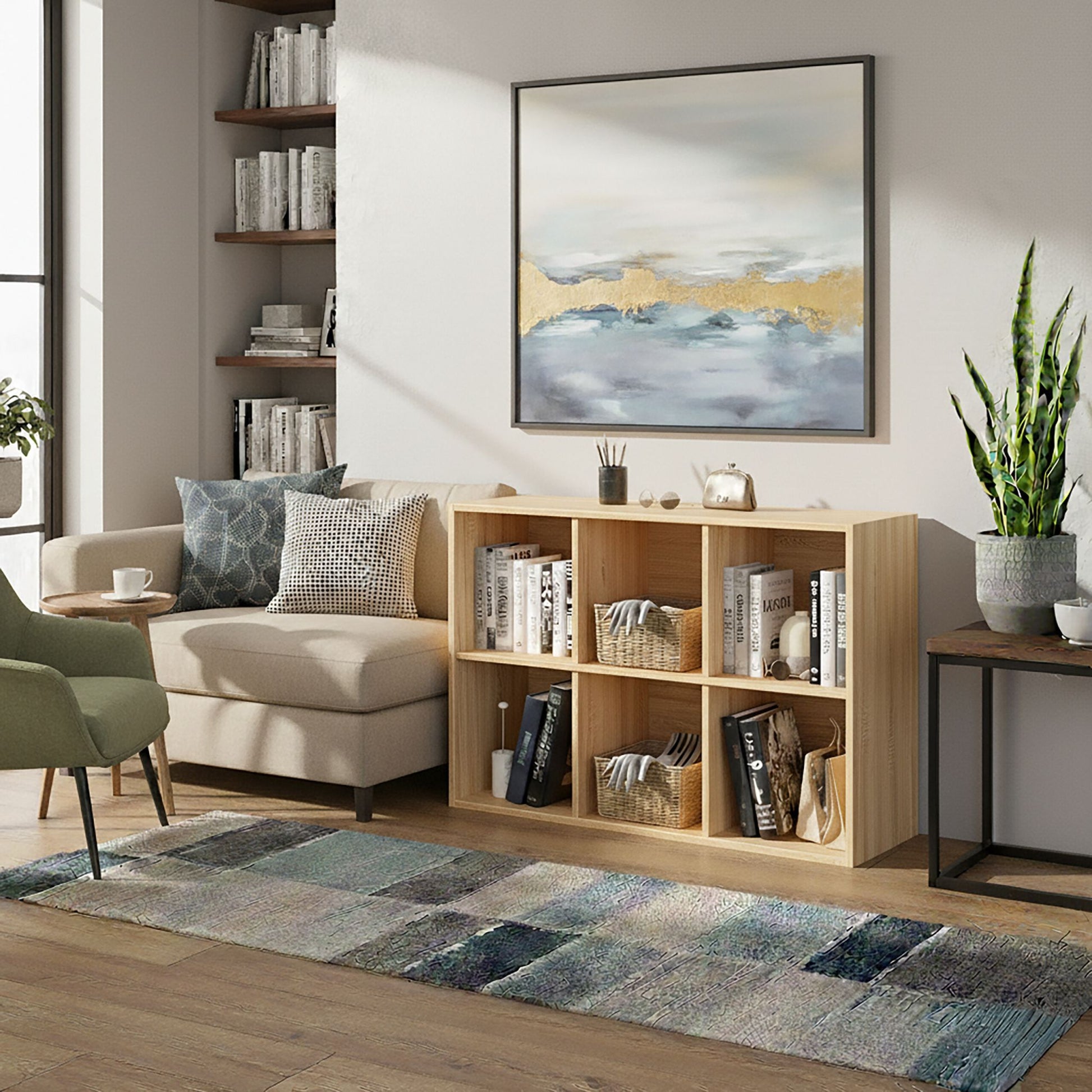 Bücherregal Würfelform Hellbraun von Relaxdays