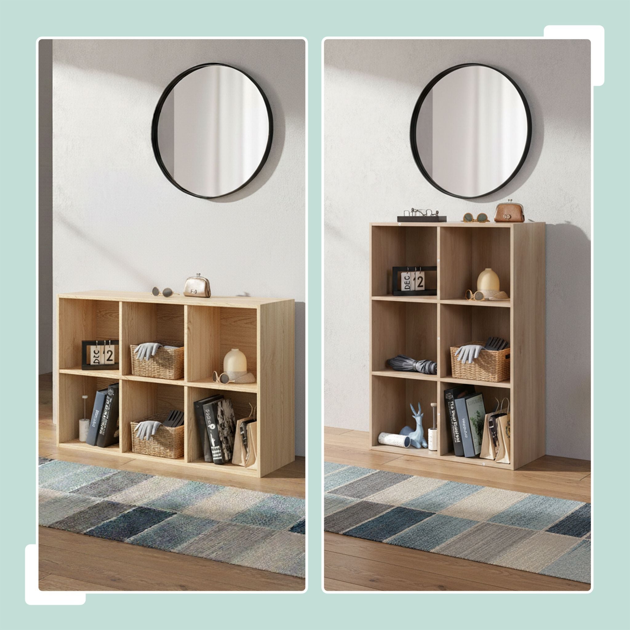 Bücherregal Würfelform Hellbraun von Relaxdays