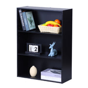 Bücherregal mit verstellbaren Böden Schwarz von Relaxdays
