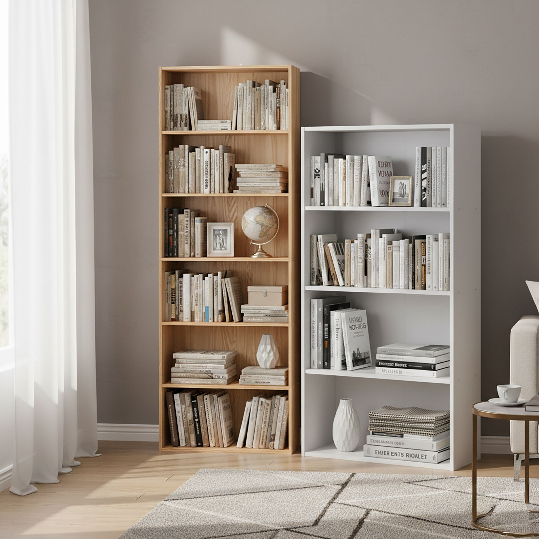 Bücherregal mit verstellbaren Böden Hellbraun