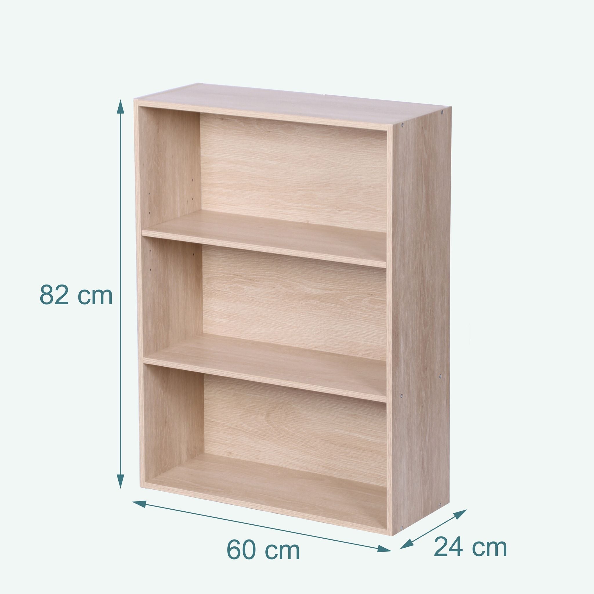 Bücherregal mit verstellbaren Böden Hellbraun