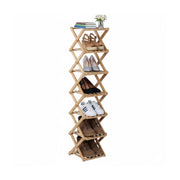 Faltbares Schuhregal Bambus Hellbraun von Relaxdays