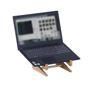 Laptop-Ständer für 10–15 Zoll Bambus Hellbraun von Relaxdays