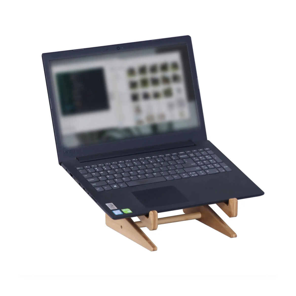 Laptop-Ständer für 10–15 Zoll Bambus Hellbraun von Relaxdays
