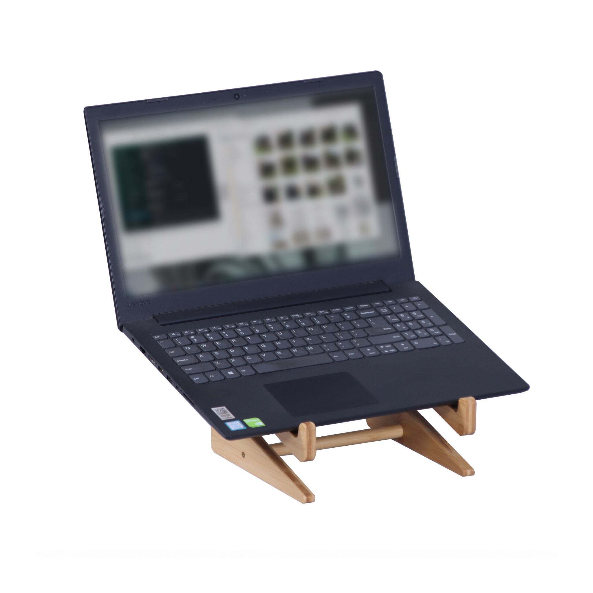 Laptop-Ständer für 10–15 Zoll Bambus Hellbraun von Relaxdays