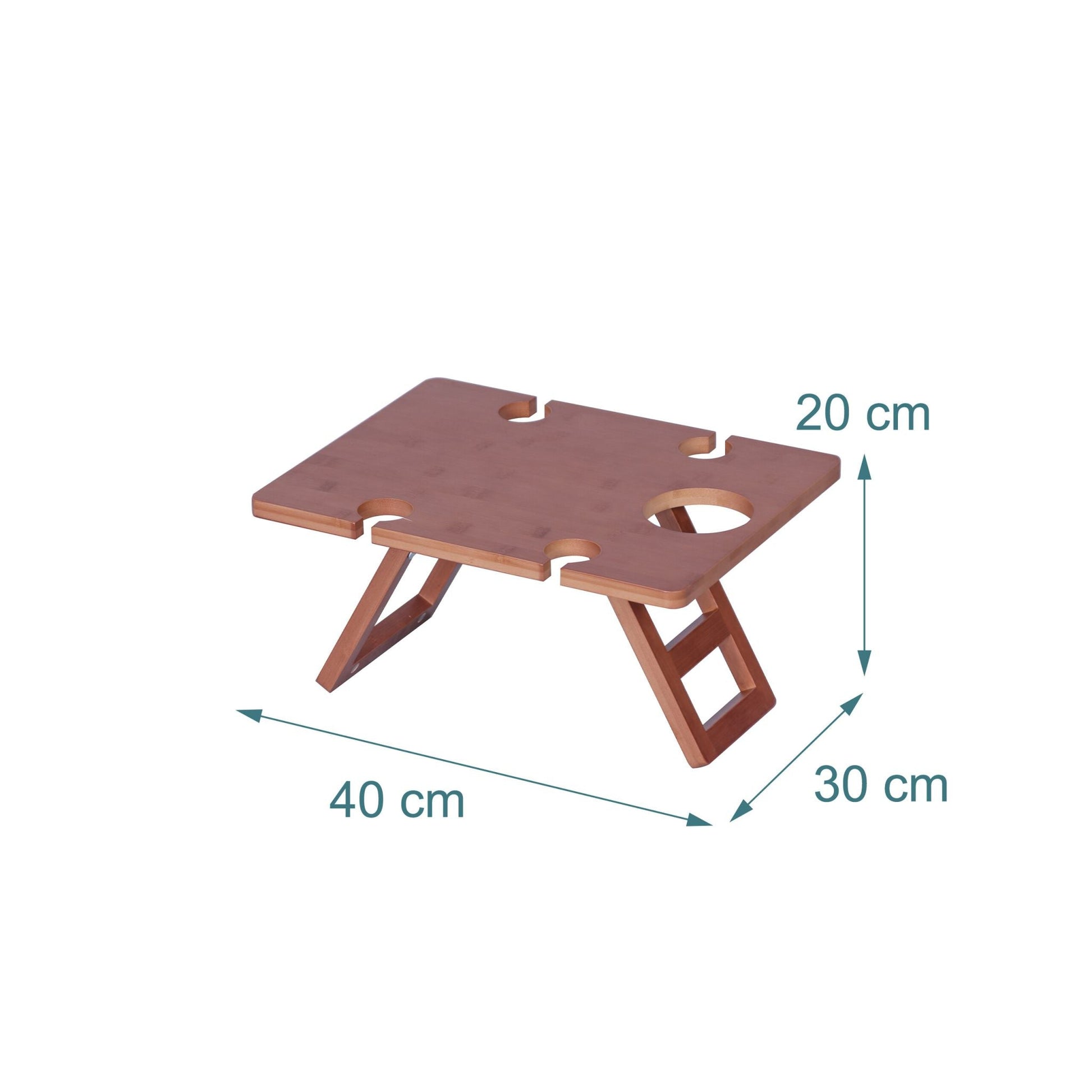 Picknick Weintisch Bambus Braun von Relaxdays