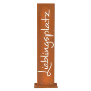 Gartendeko Rostoptik Schild Braun von Relaxdays