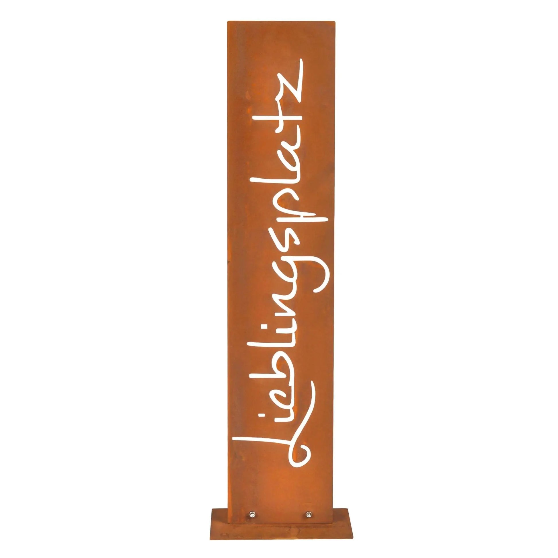 Gartendeko Rostoptik Schild Braun von Relaxdays