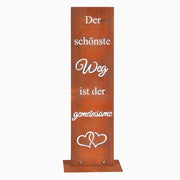 Gartendeko Rostoptik Schild Braun von Relaxdays