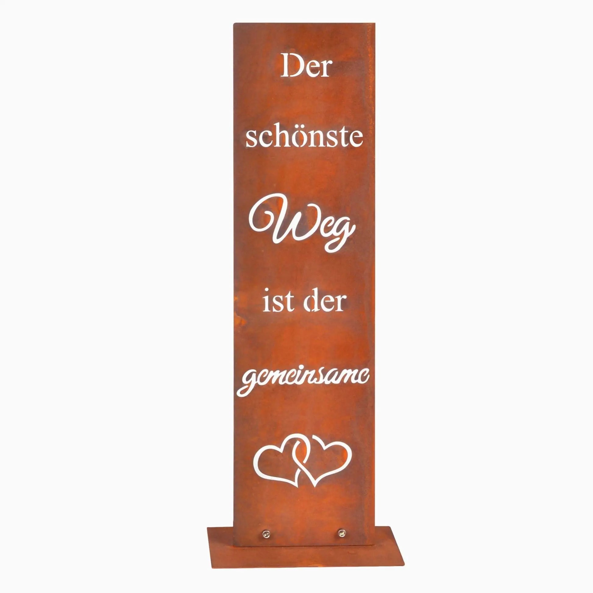 Gartendeko Rostoptik Schild Braun von Relaxdays