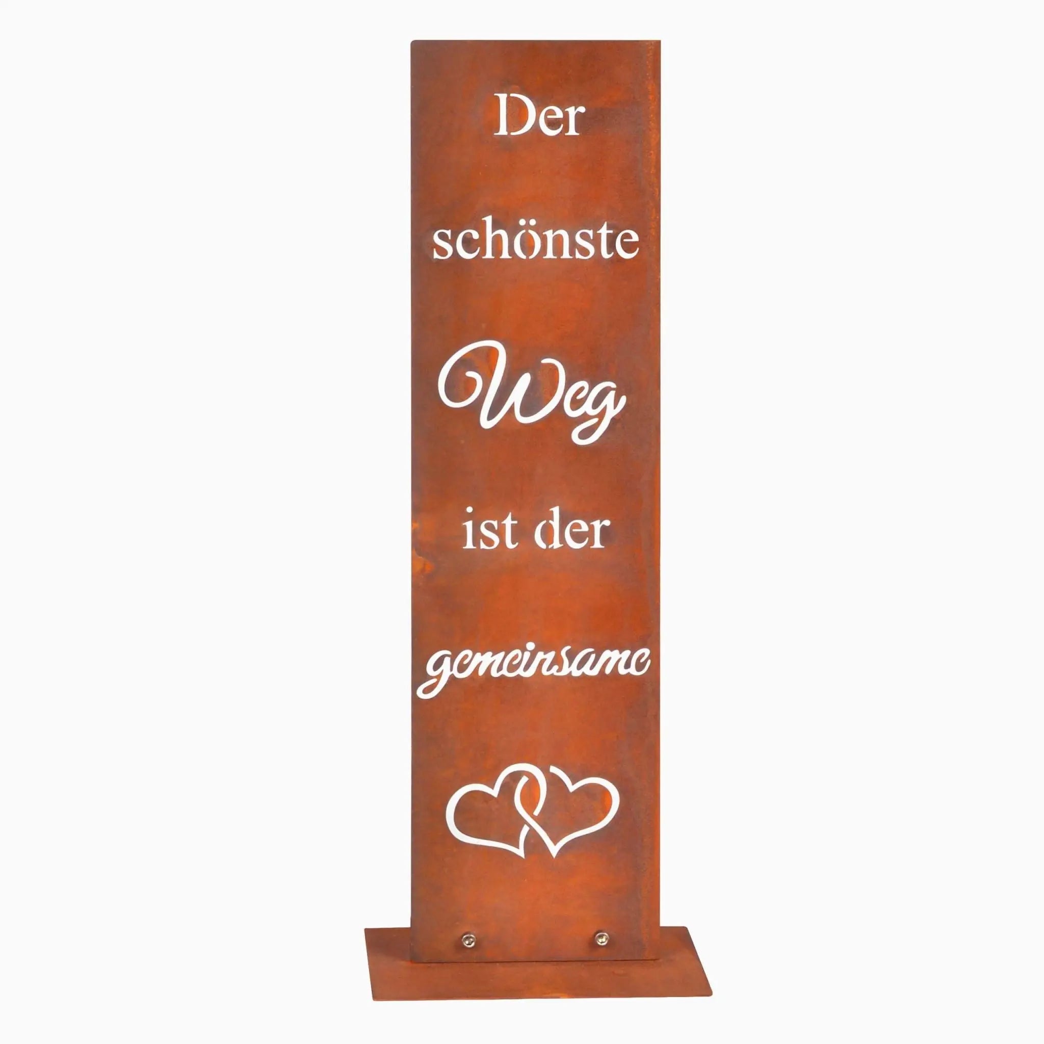 Gartendeko Rostoptik Schild Braun von Relaxdays