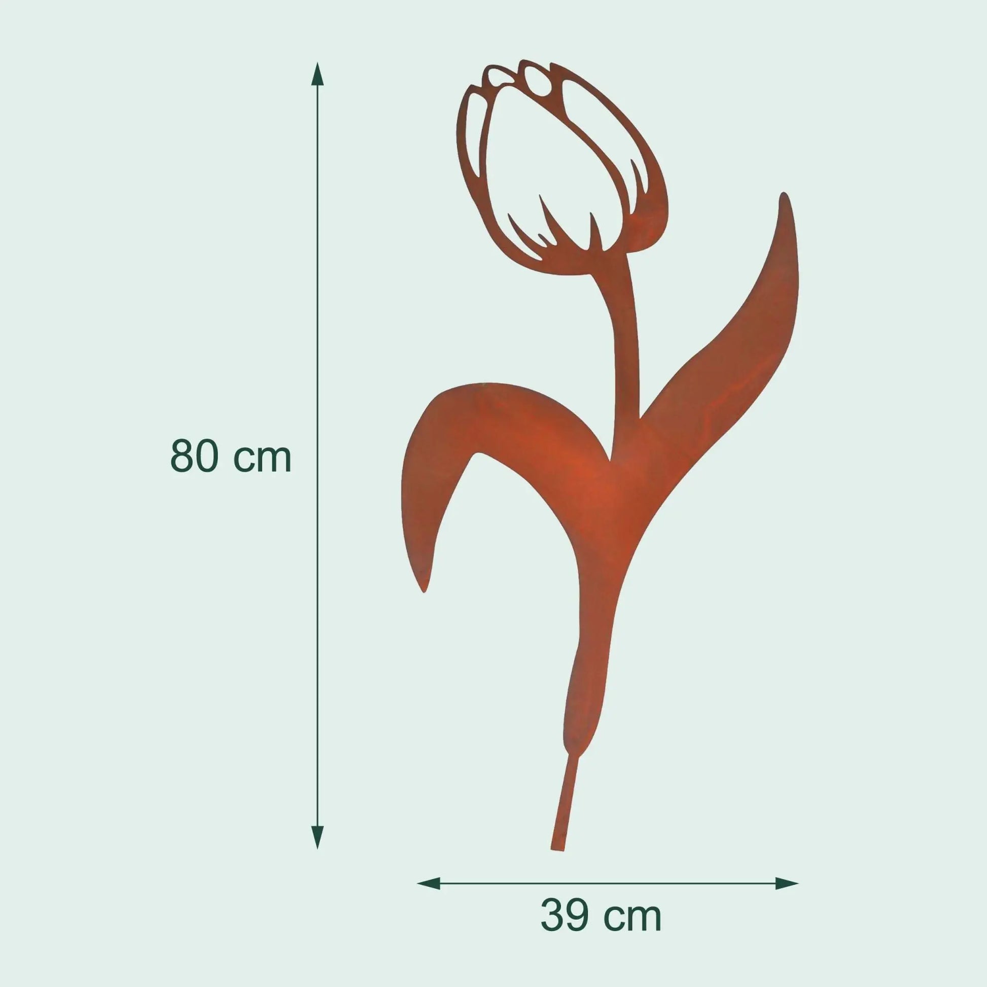 Gartenstecker Tulpe 2er-Set Braun von Relaxdays